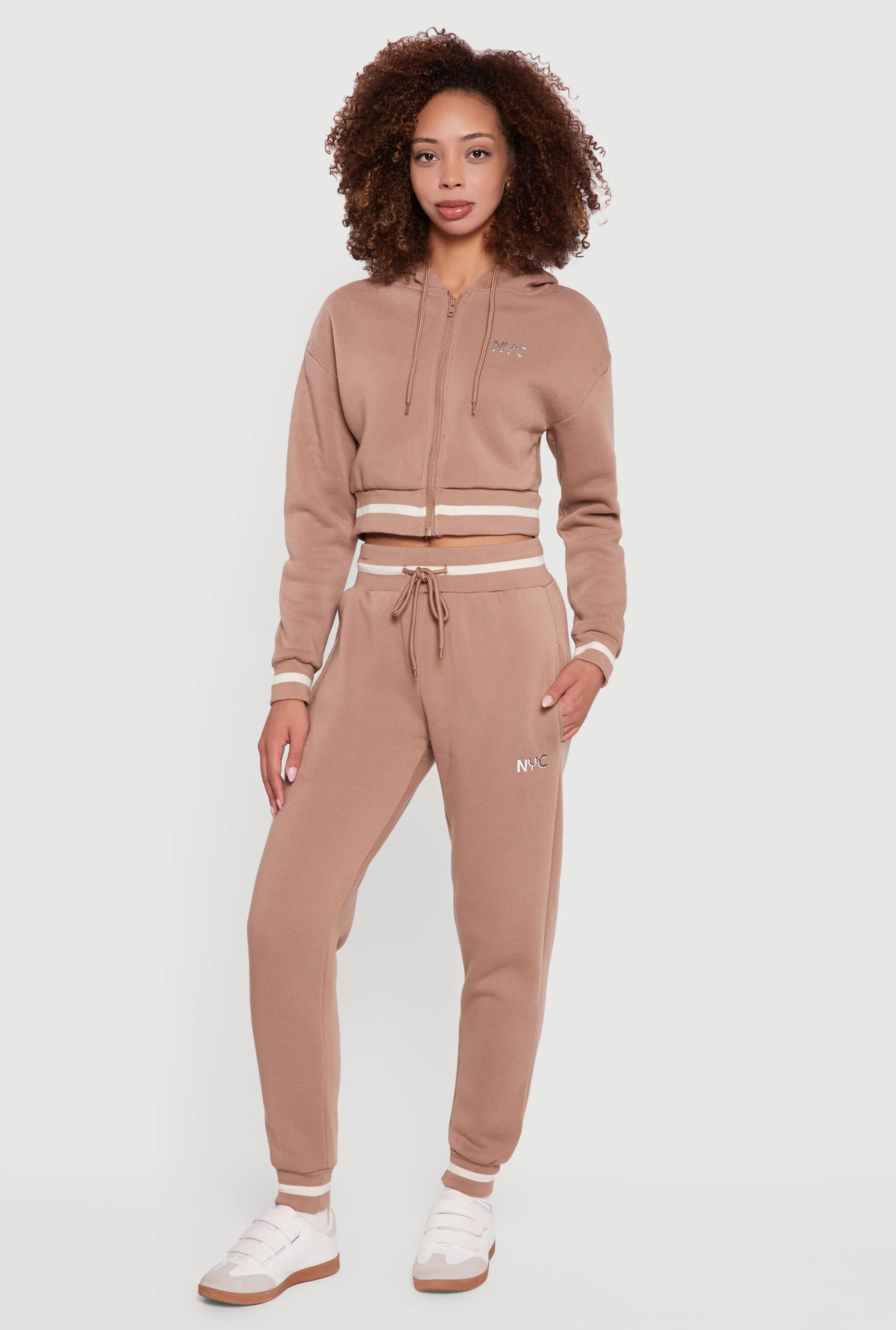 Contrast Trim High Waisted NYC Graphic Joggers sold by Rainbow product image thumbnail 4