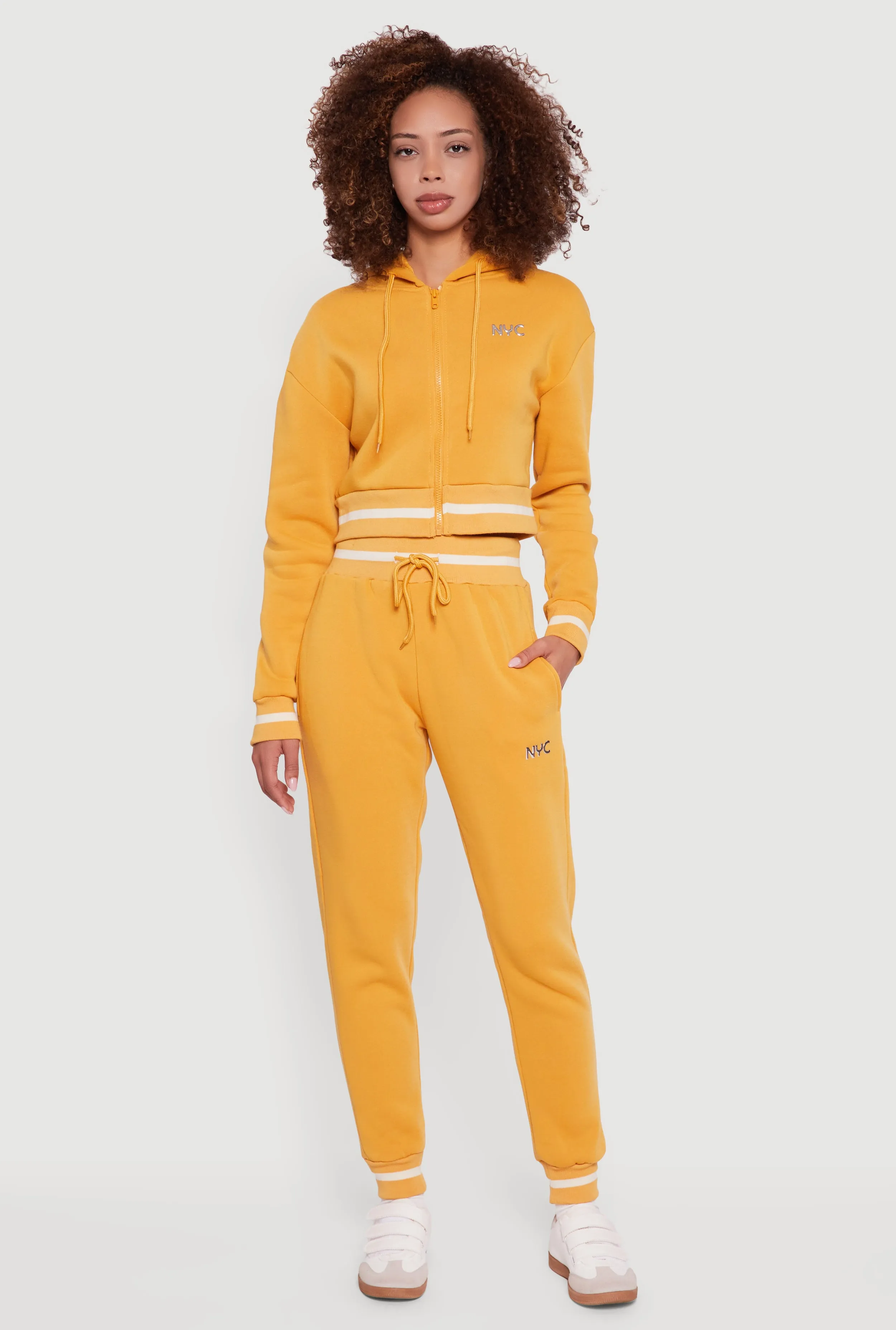 Contrast Trim High Waisted NYC Graphic Joggers sold by Rainbow product image thumbnail 5