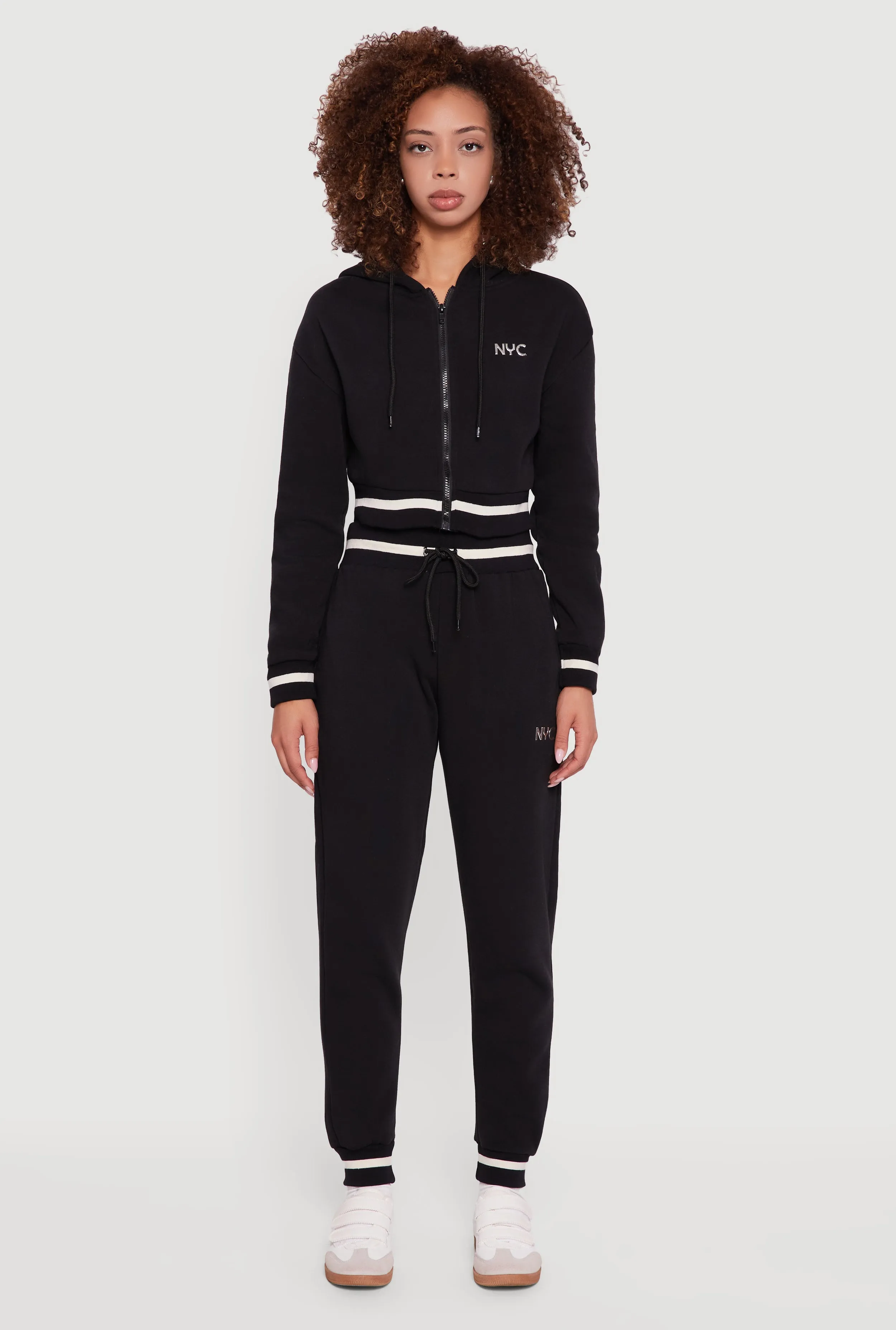 Contrast Trim High Waisted NYC Graphic Joggers sold by Rainbow product image thumbnail 2