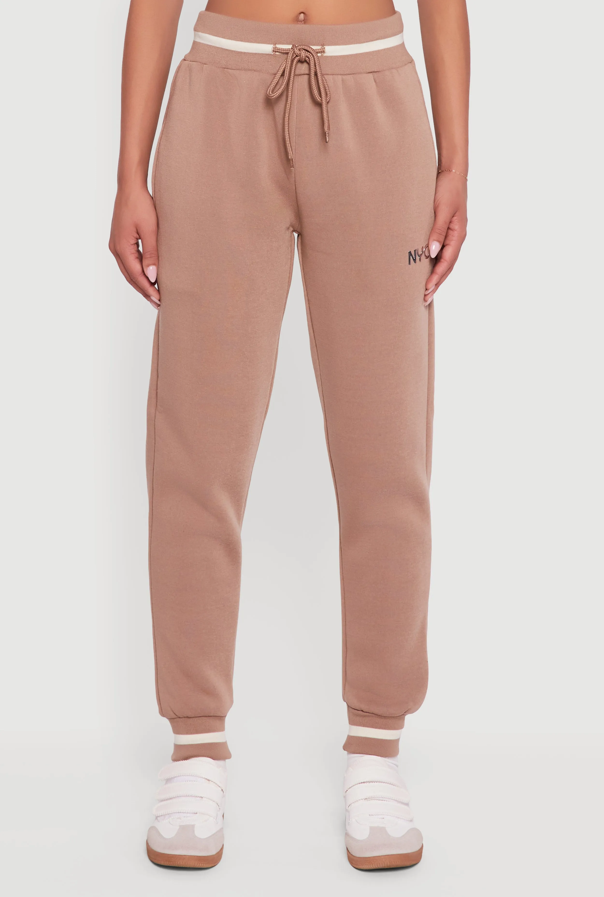 Contrast Trim High Waisted NYC Graphic Joggers sold by Rainbow product image thumbnail 3