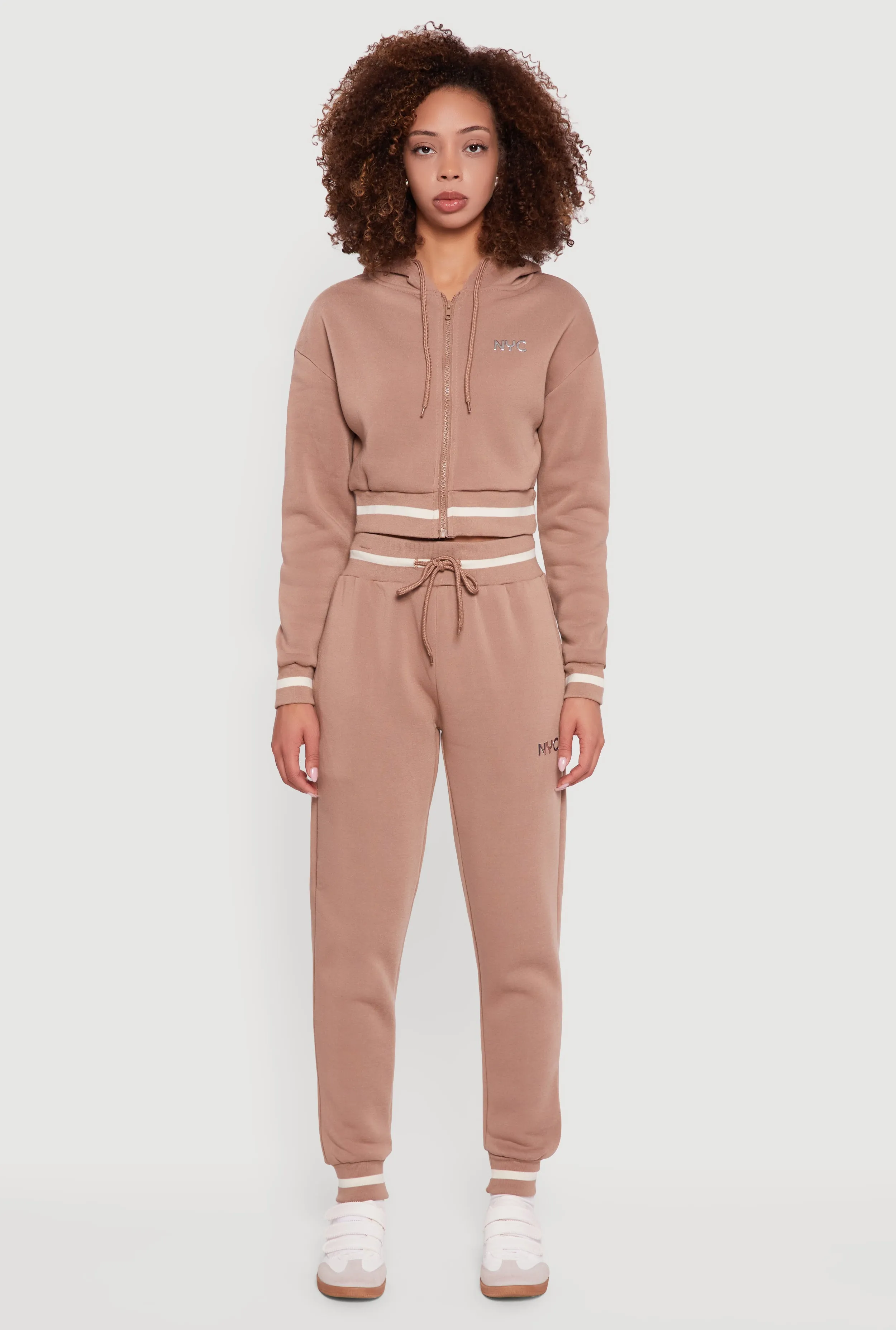 Contrast Trim High Waisted NYC Graphic Joggers sold by Rainbow product image thumbnail 2