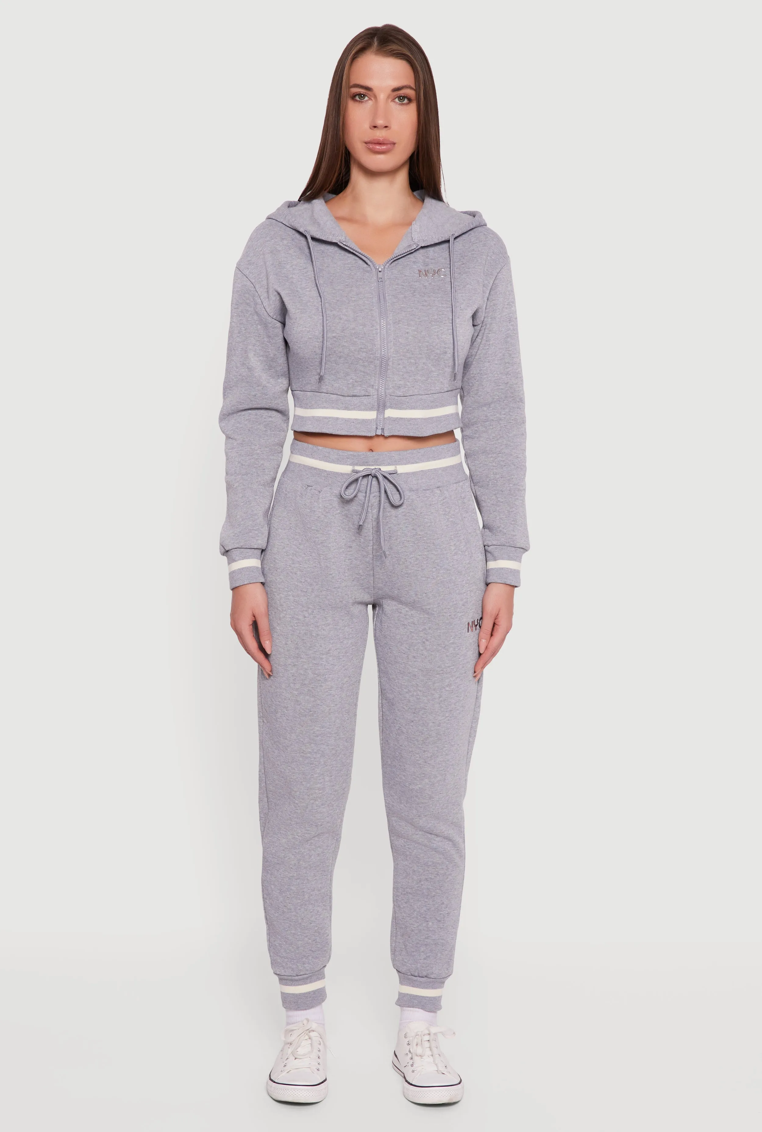 Contrast Trim High Waisted NYC Graphic Joggers sold by Rainbow product image thumbnail 2