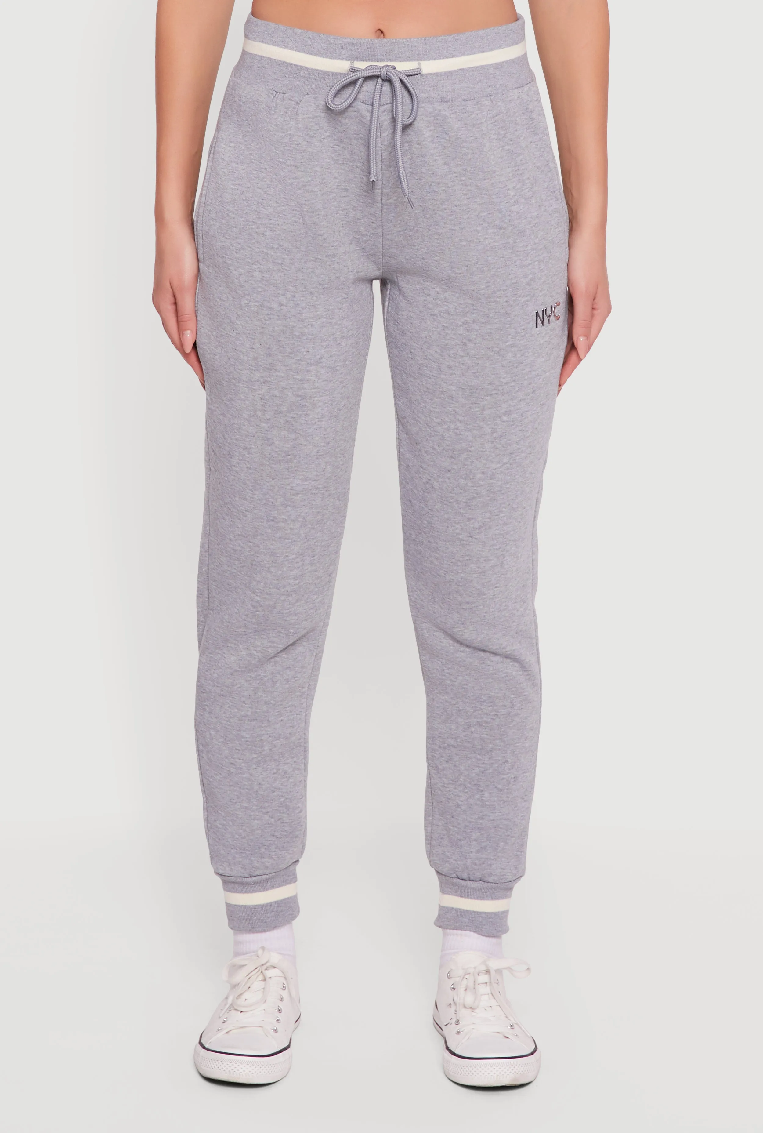 Contrast Trim High Waisted NYC Graphic Joggers sold by Rainbow product image thumbnail 3