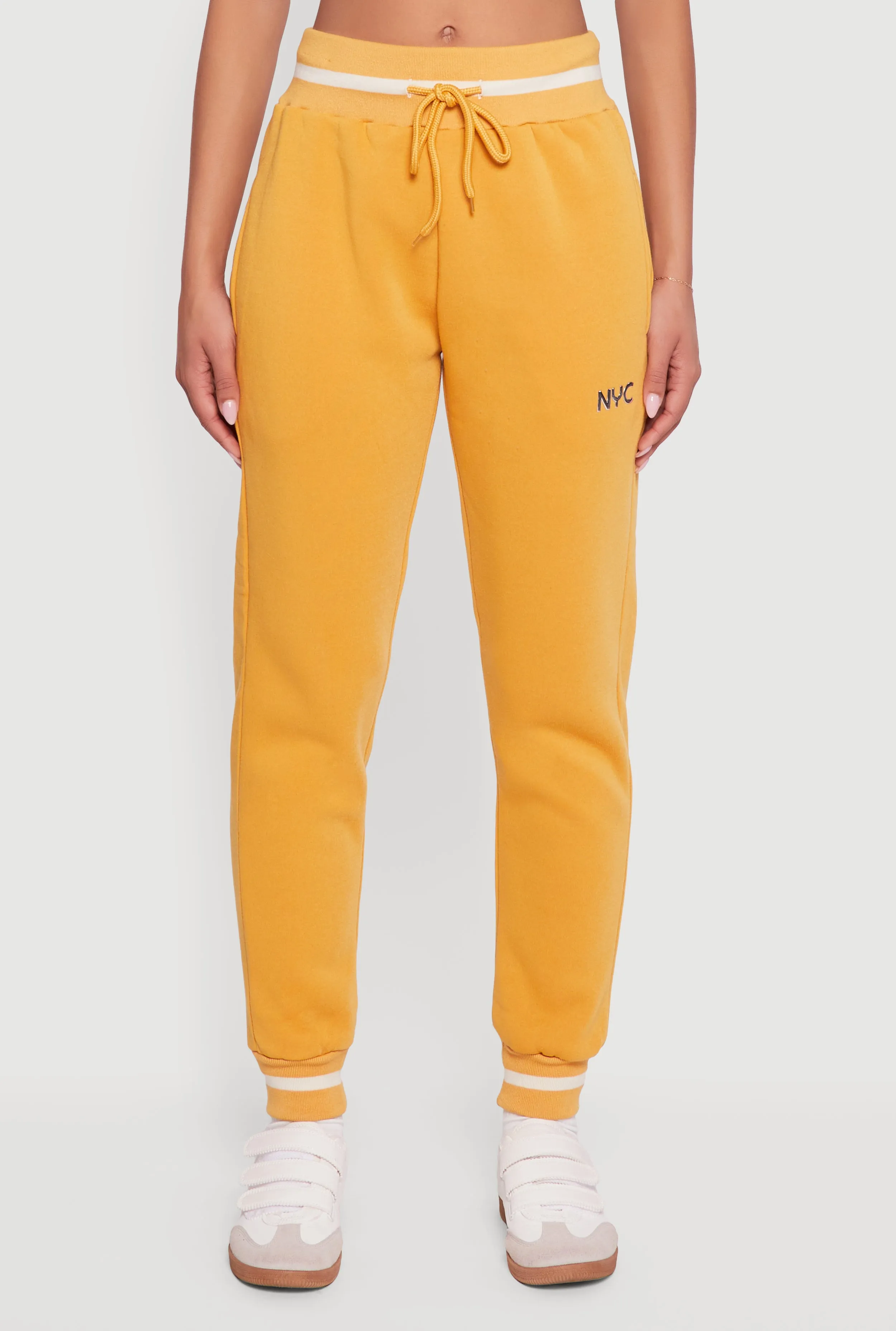 Contrast Trim High Waisted NYC Graphic Joggers sold by Rainbow product image thumbnail 3