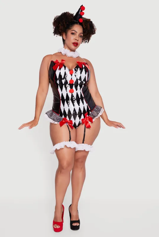 Plus Size Dark Jester Costume sold by Rainbow