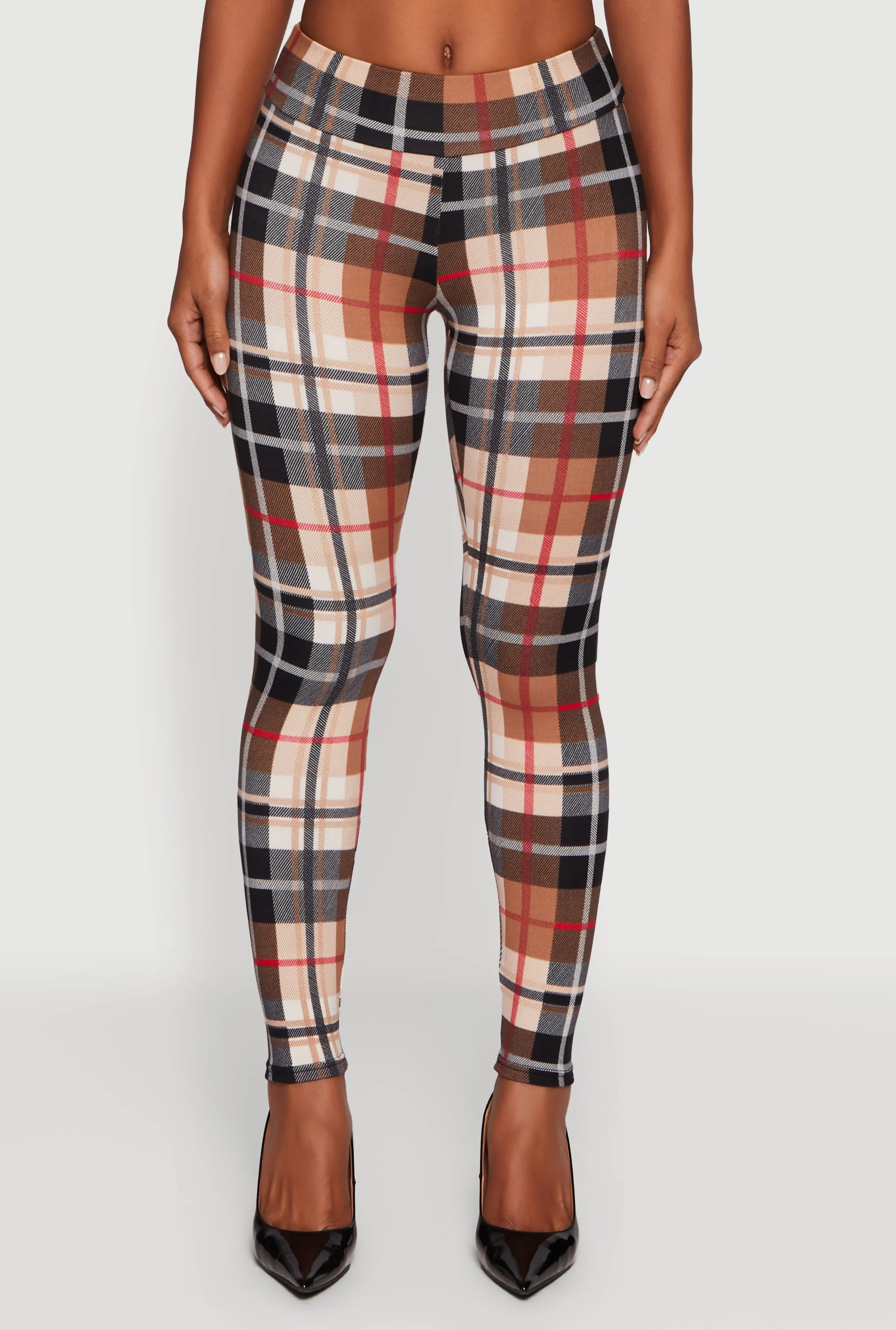Plaid Fleece Lined Leggings sold by Rainbow product image thumbnail 5