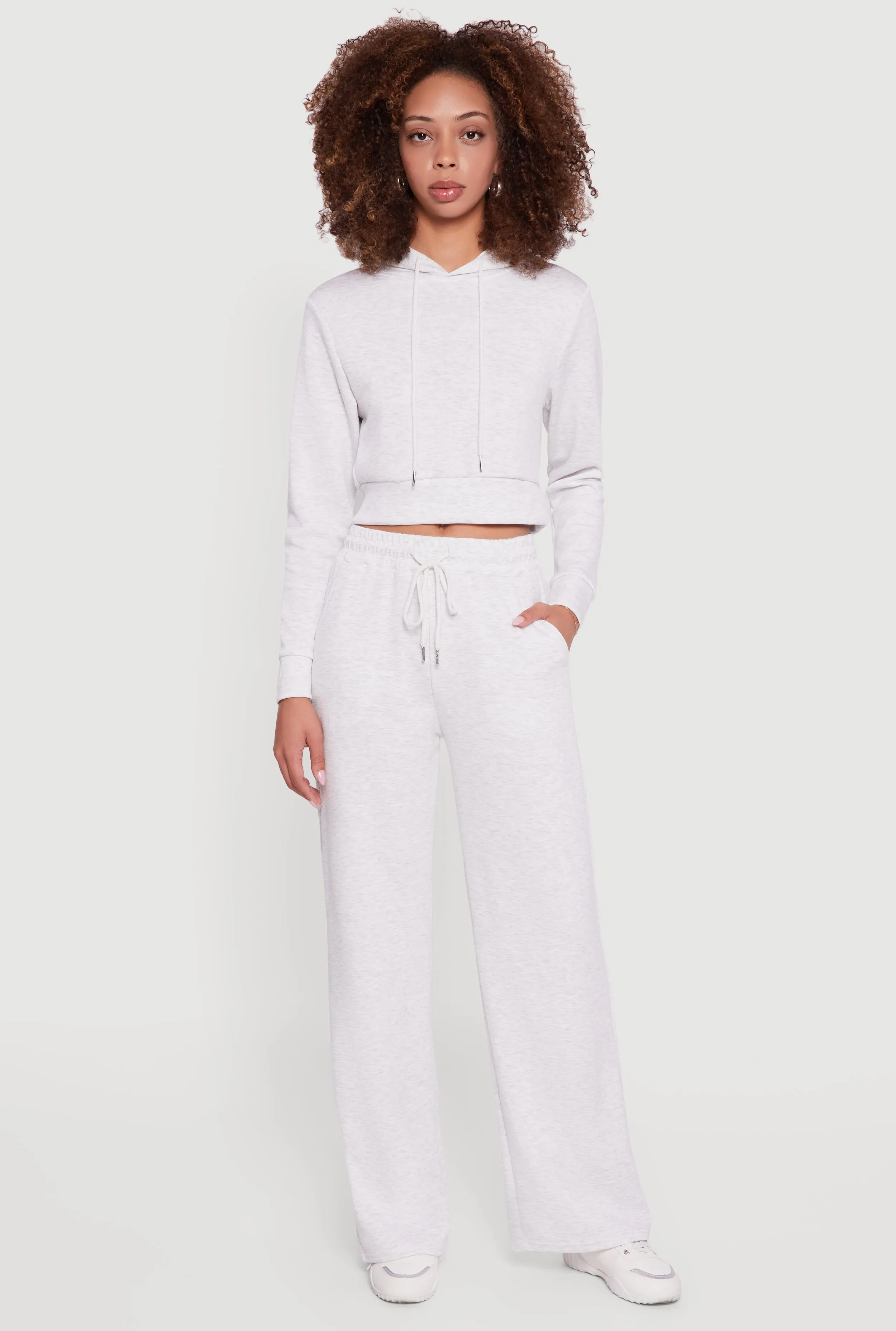 Cropped Long Sleeve Pullover Hoodie sold by Rainbow product image thumbnail 2