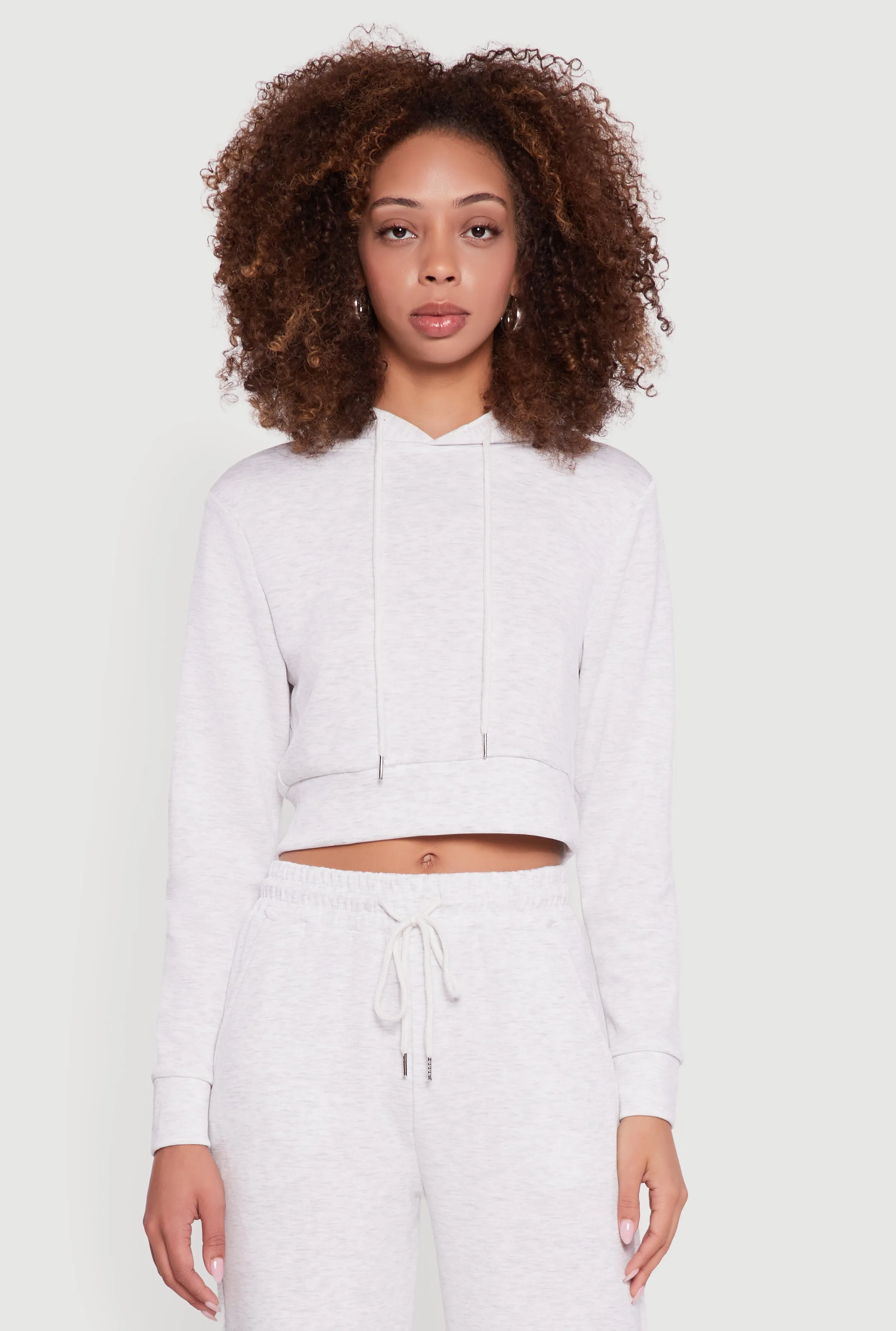 Cropped Long Sleeve Pullover Hoodie sold by Rainbow
