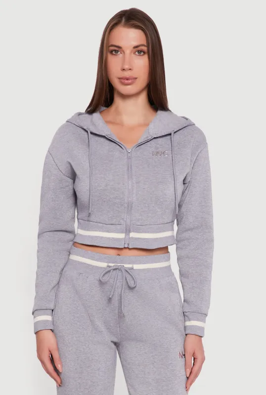 NYC Graphic Fleece Lined Hooded Sweatshirt sold by Rainbow