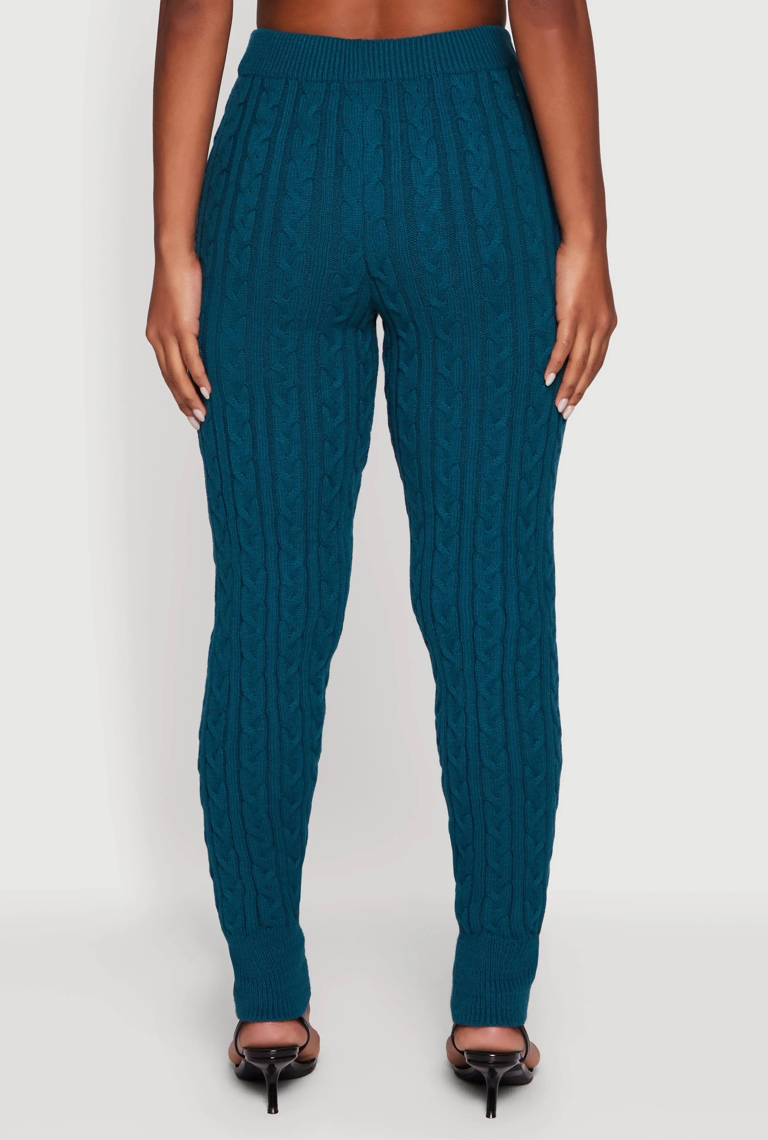 Mid Rise Cable Knit Joggers sold by Rainbow product image thumbnail 5