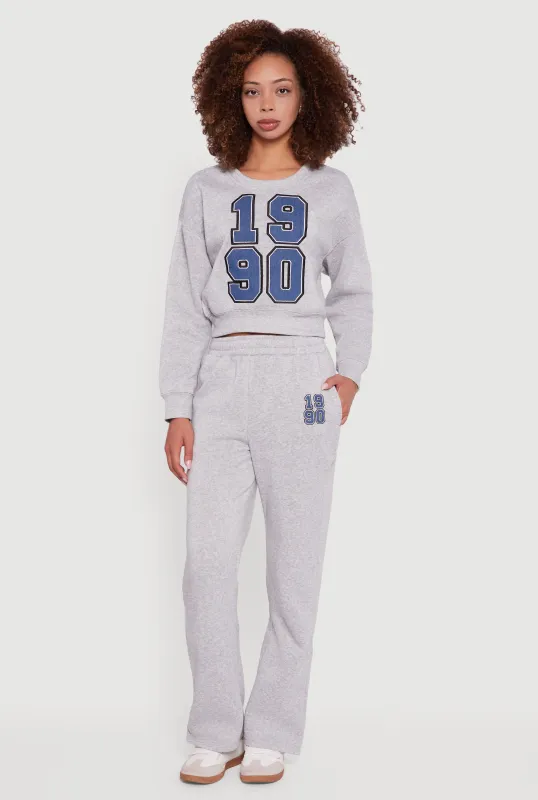 Embroidered Graphic Fleece Lined Sweatpants sold by Rainbow