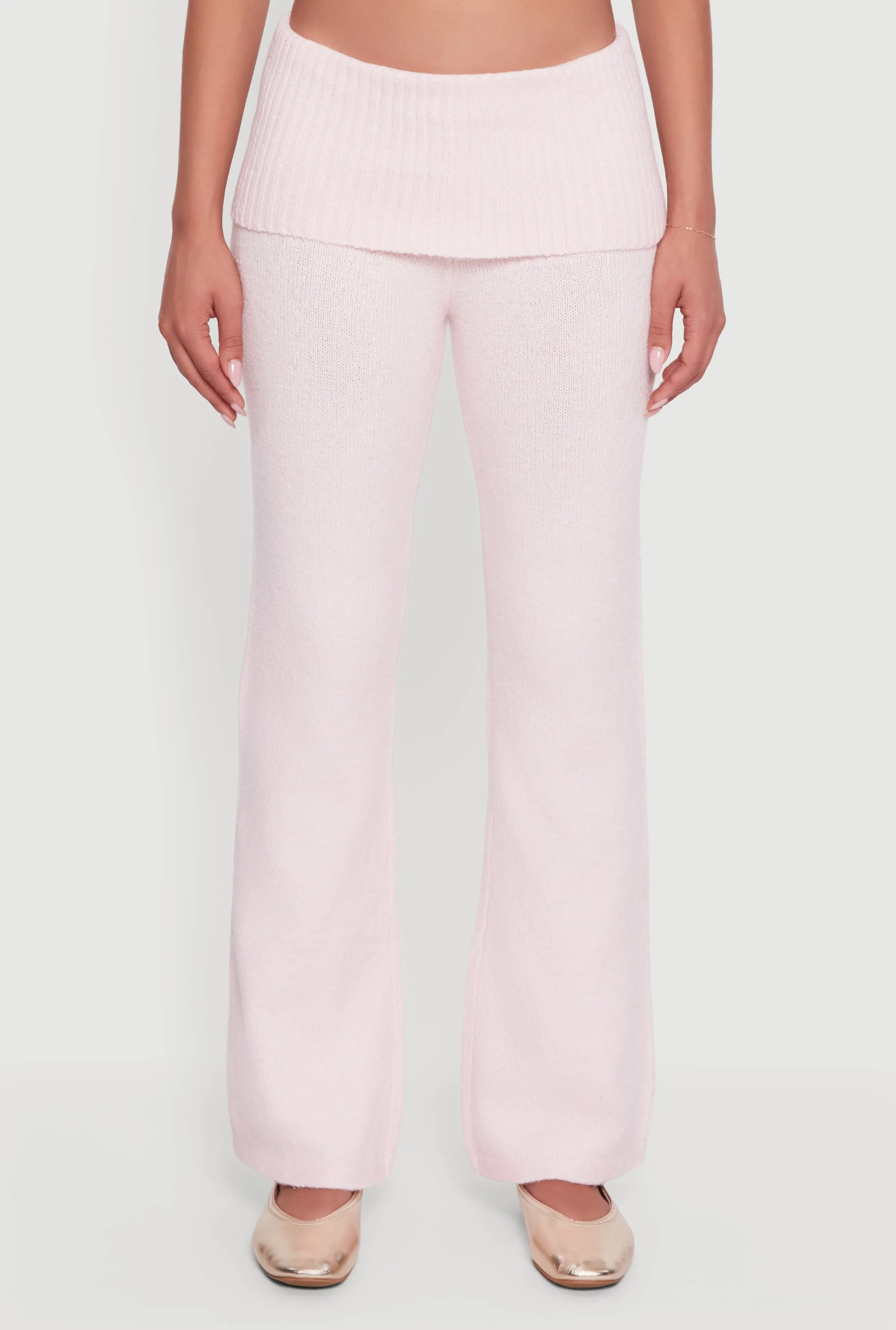 Almost Famous Brushed Knit Fold Over Flare Pants sold by Rainbow product image thumbnail 3