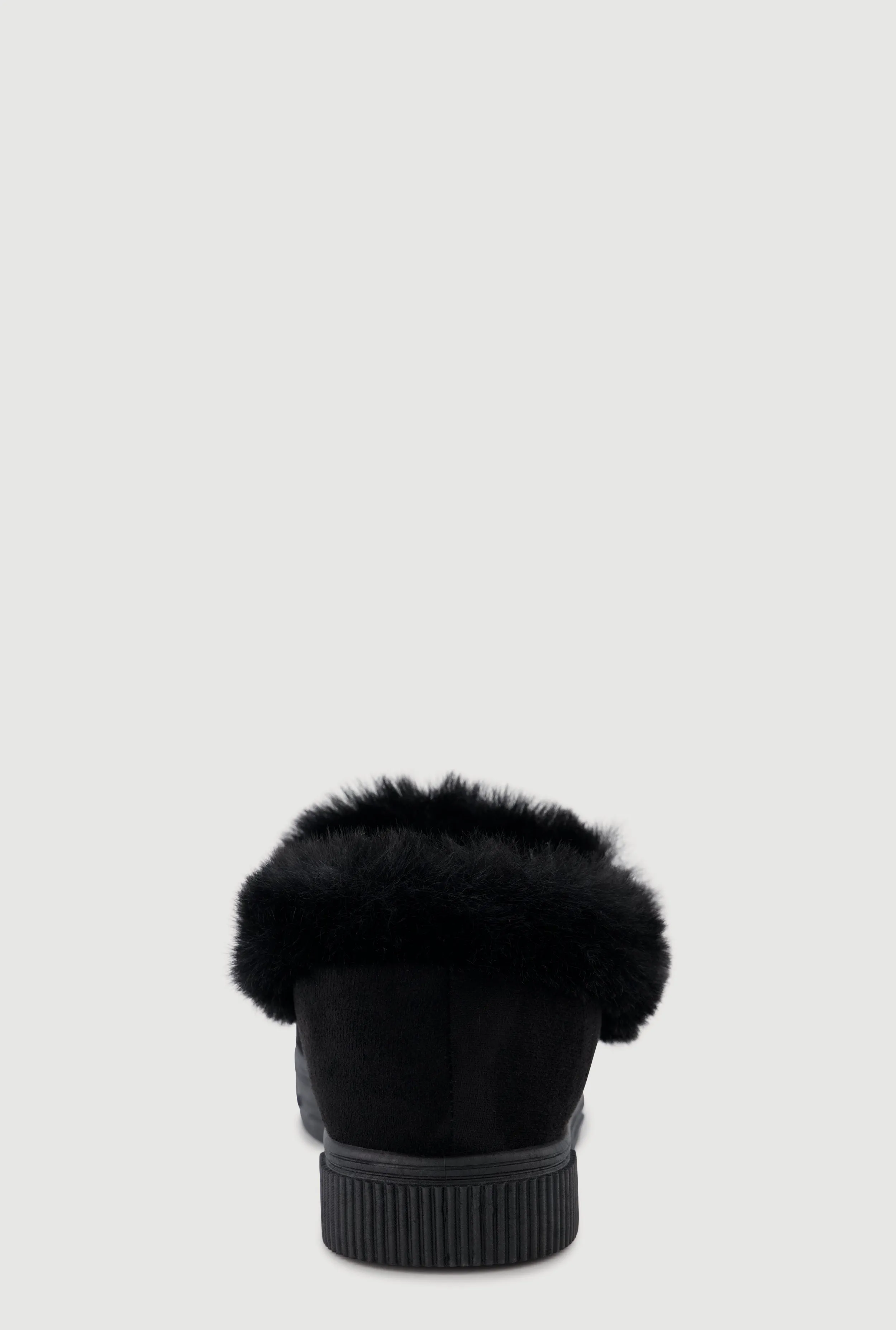 Trendy Faux Fur Lined Faux Suede Platform Moccasin Slippers sold by Rainbow product image thumbnail 3