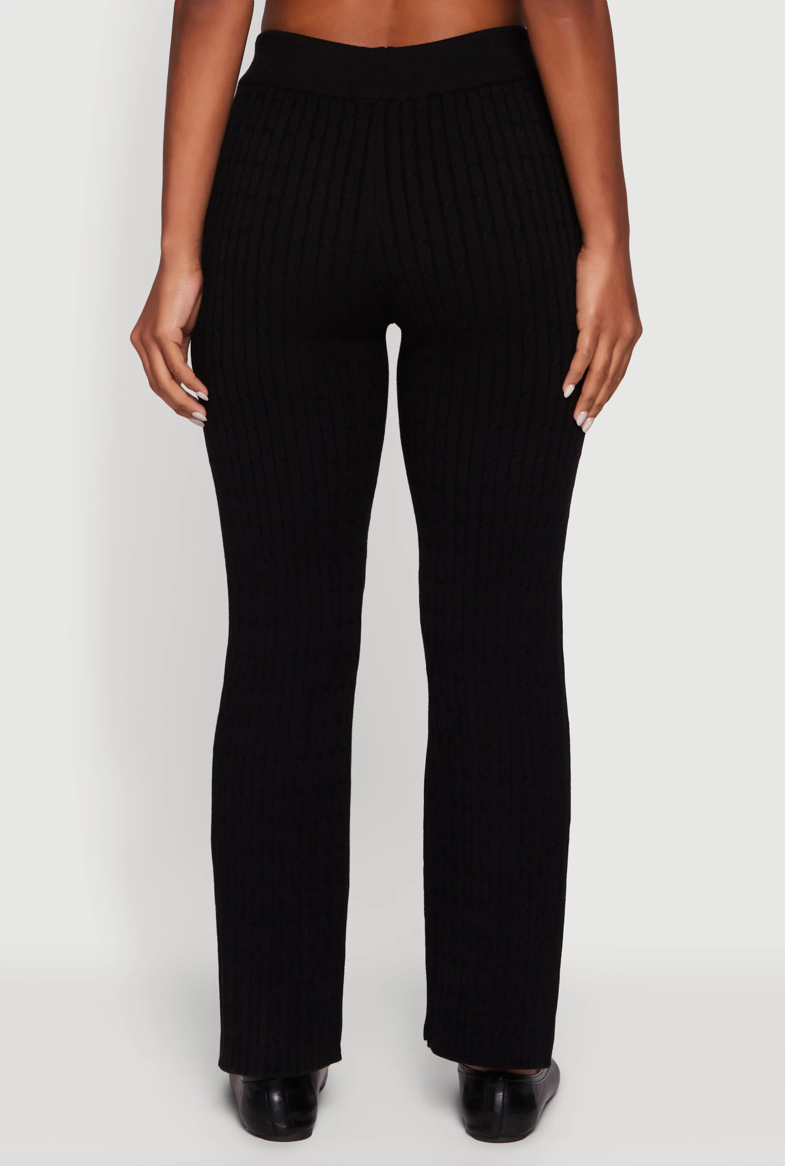 Cable Knit Drawstring Waist Slim Leg Pants sold by Rainbow product image thumbnail 5