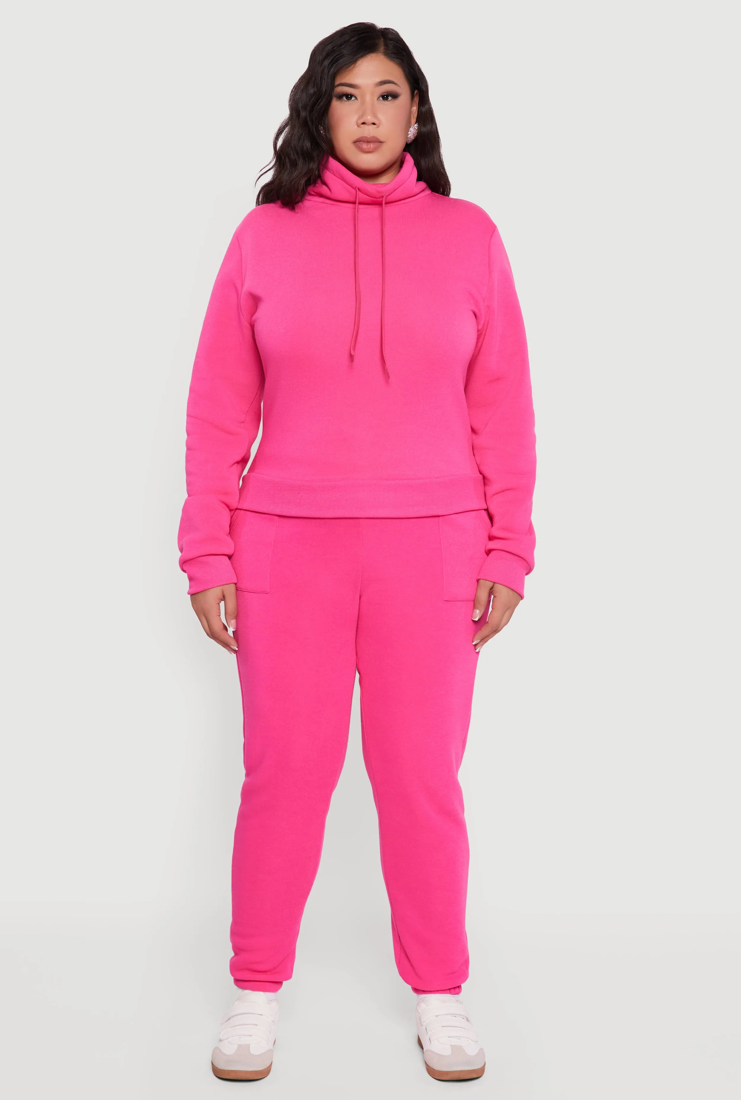 Plus Size Mid Rise Fleece Lined Tapered Sweatpants sold by Rainbow product image thumbnail 2
