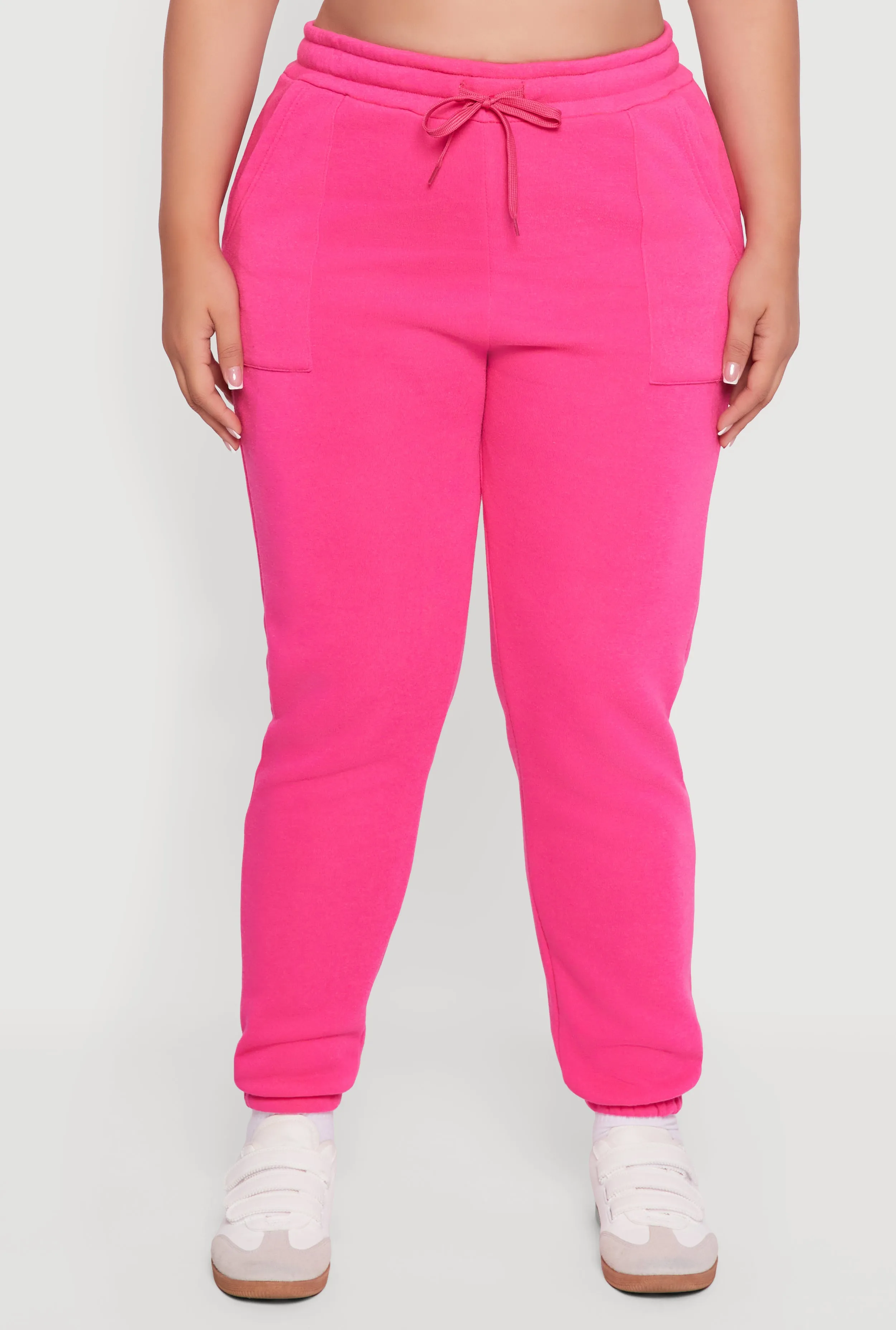Plus Size Mid Rise Fleece Lined Tapered Sweatpants sold by Rainbow product image thumbnail 3