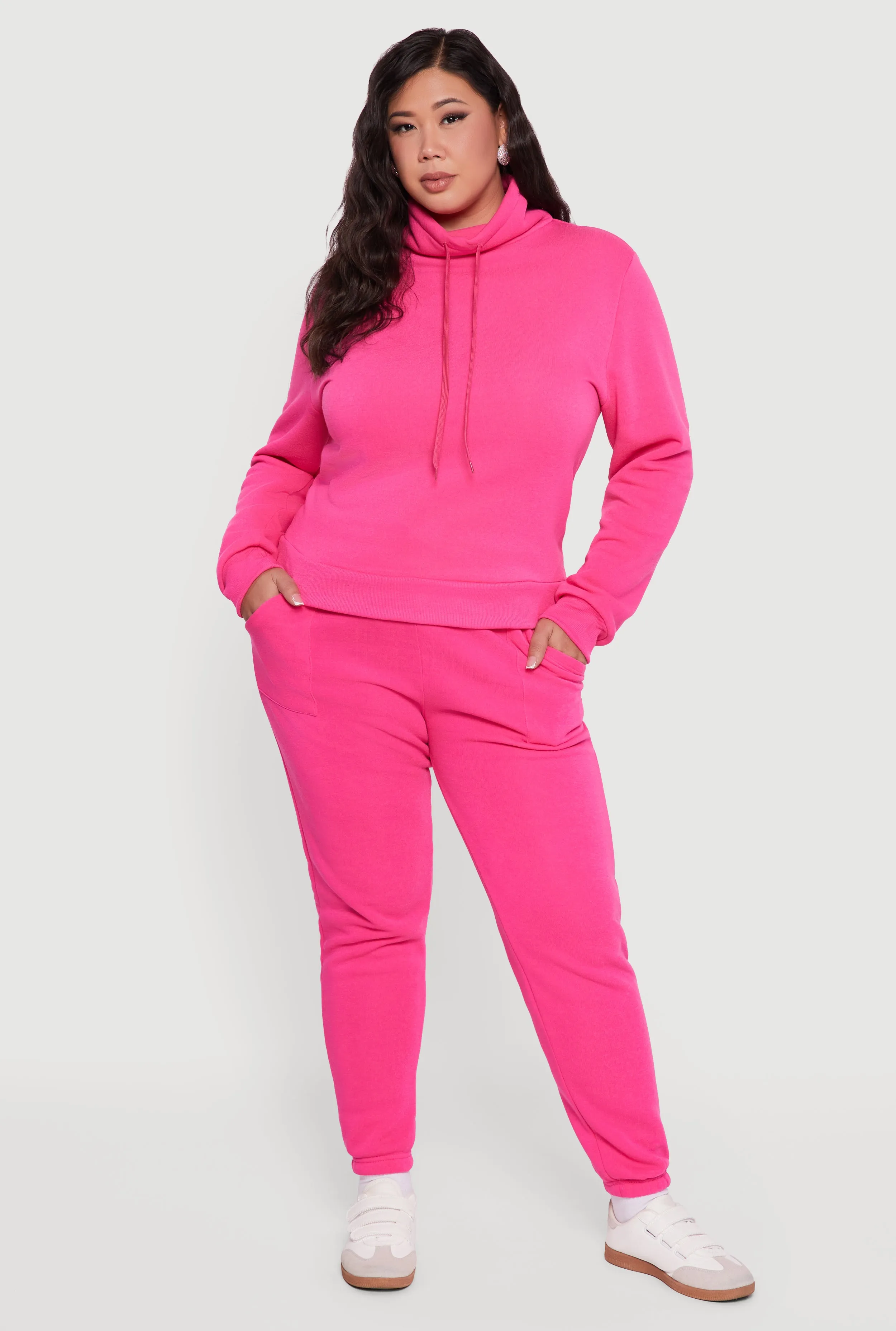 Plus Size Fleece Funnel Neck Pullover Sweatshirt sold by Rainbow product image thumbnail 2