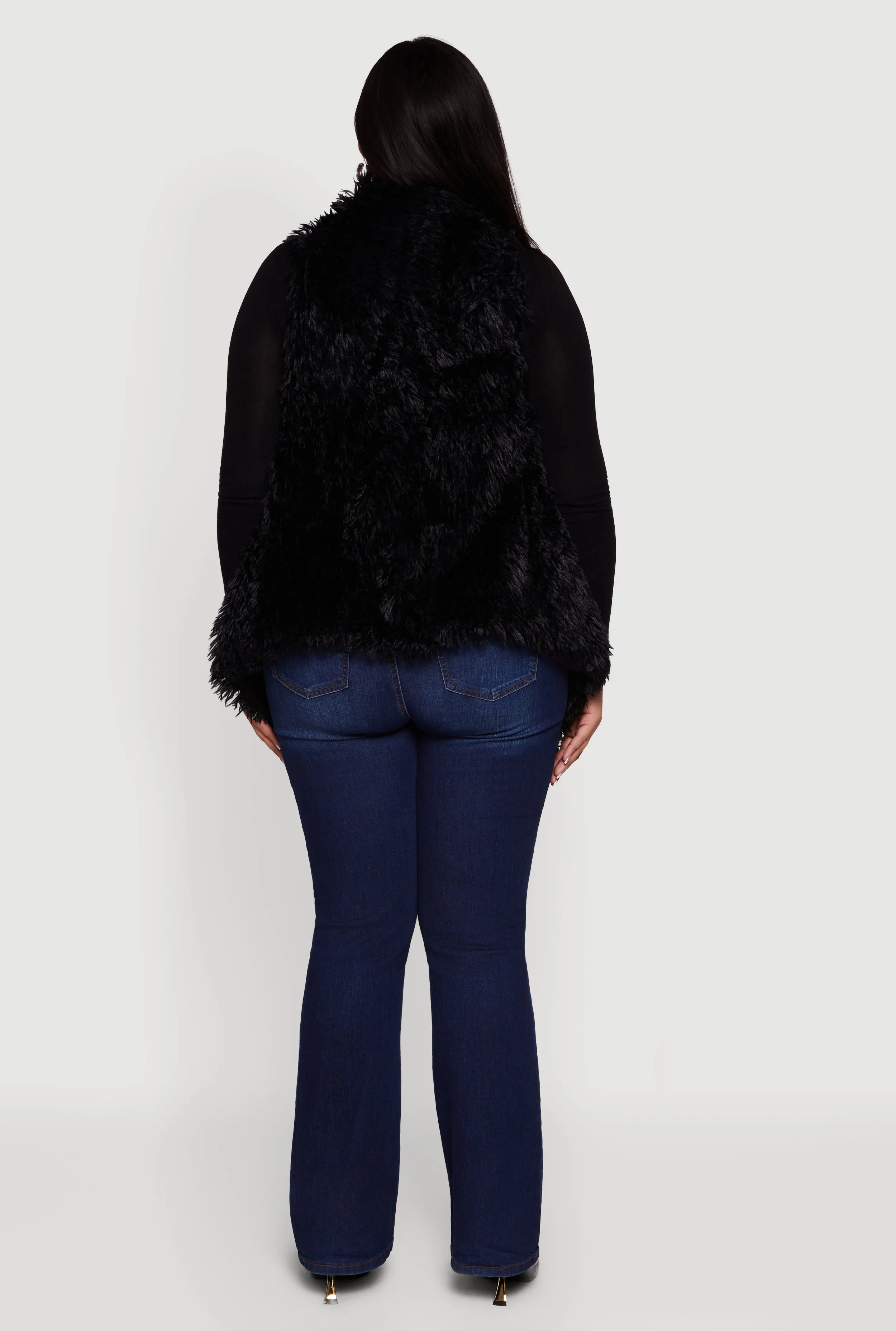 Faux Fur Lined Reversible Shaggy Vest sold by Rainbow product image thumbnail 5