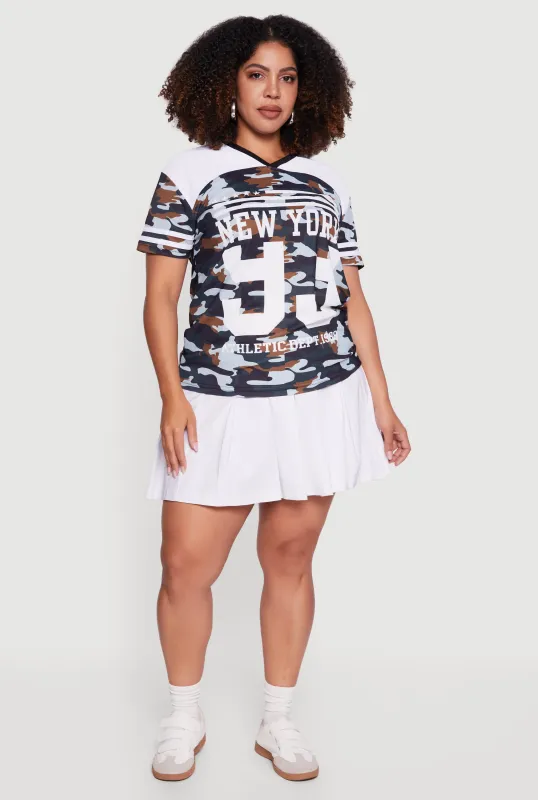 Plus Size New York 93 Camo Graphic Tee sold by Rainbow