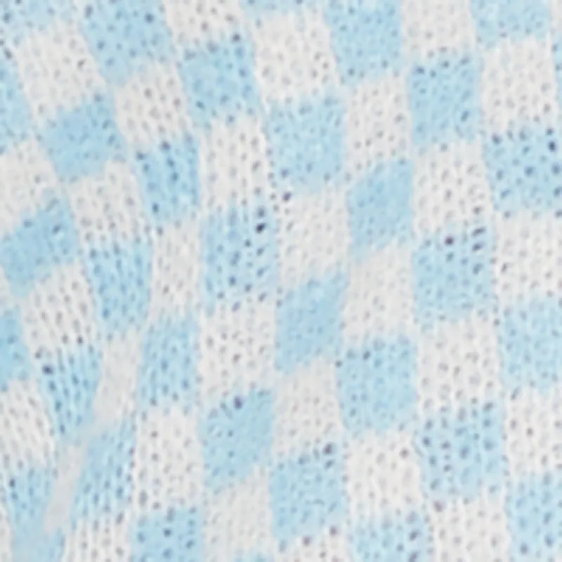 Plus Size Color Blocked Checkered Stripe Cardigan sold by Rainbow product image thumbnail 4