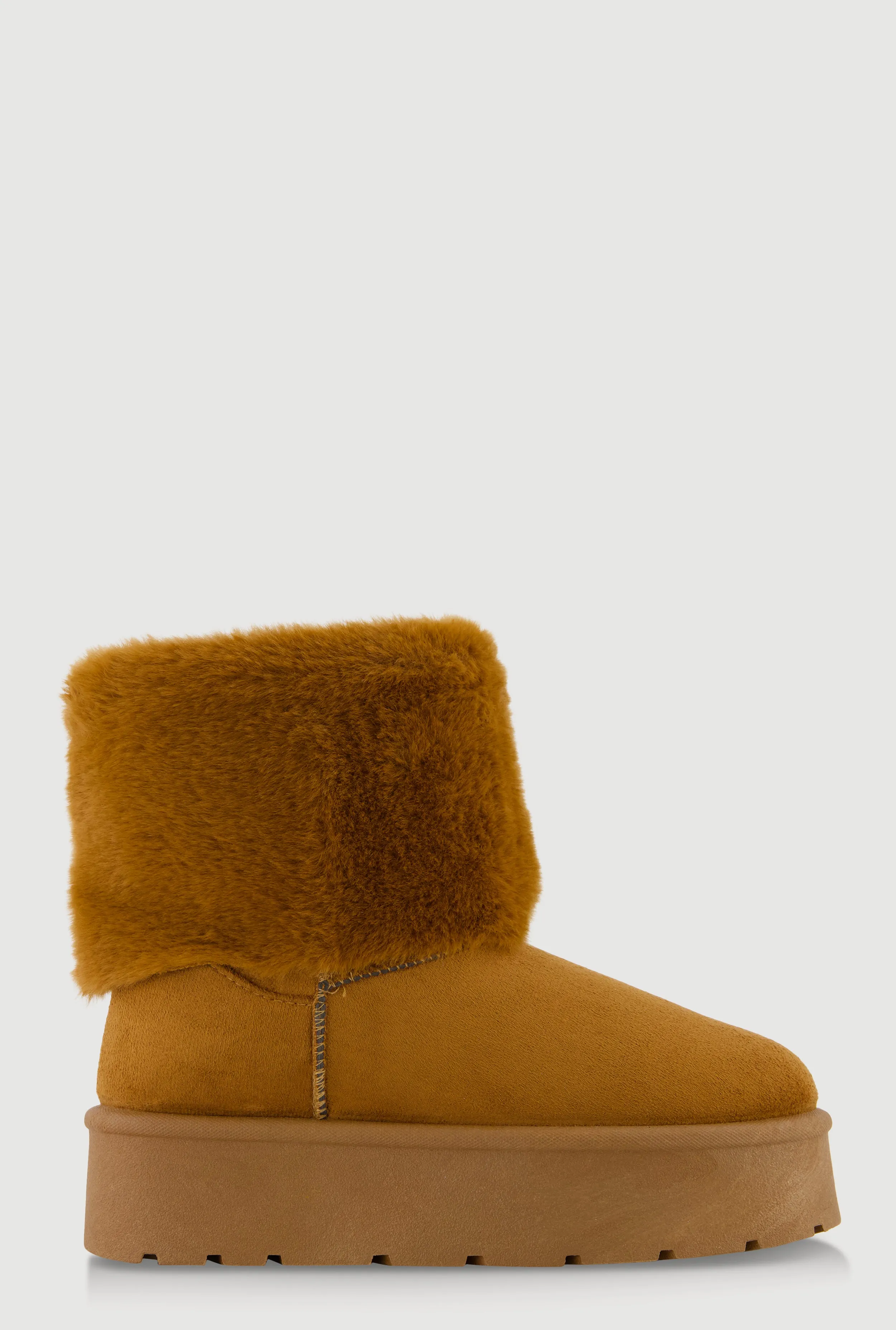 Faux Fur Cuff Platform Booties sold by Rainbow product image thumbnail 2