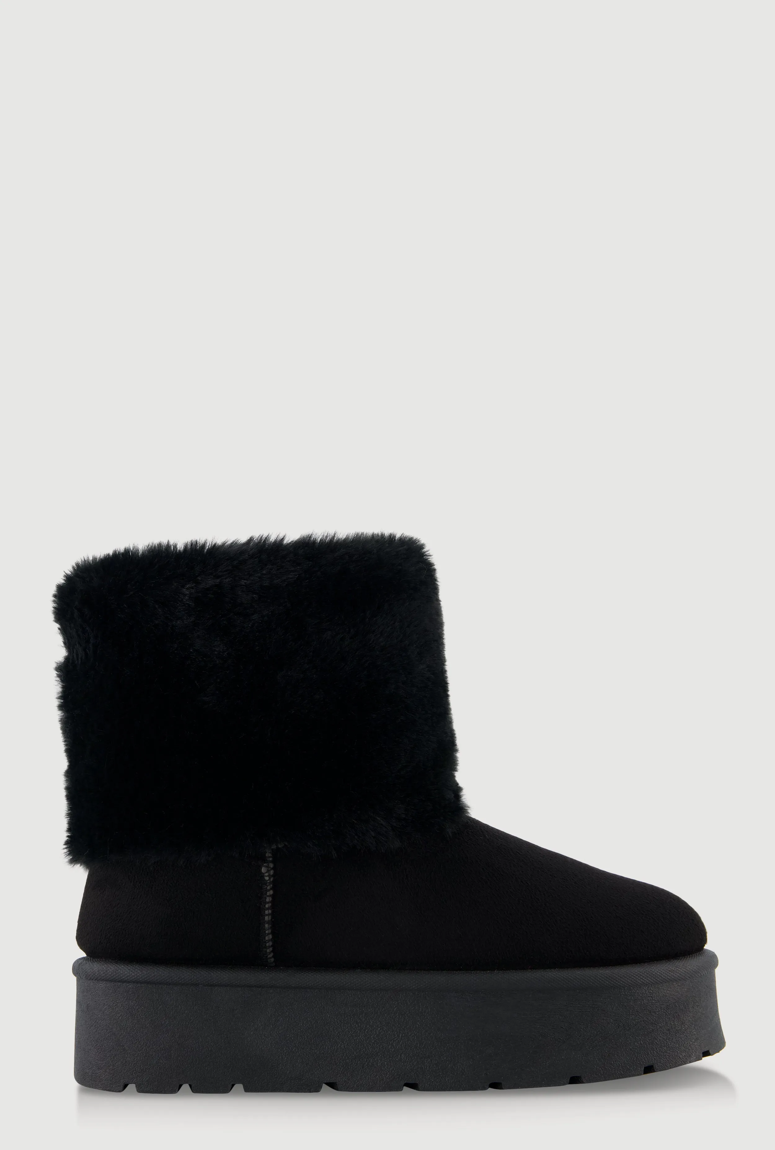 Faux Fur Cuff Platform Booties sold by Rainbow product image thumbnail 2