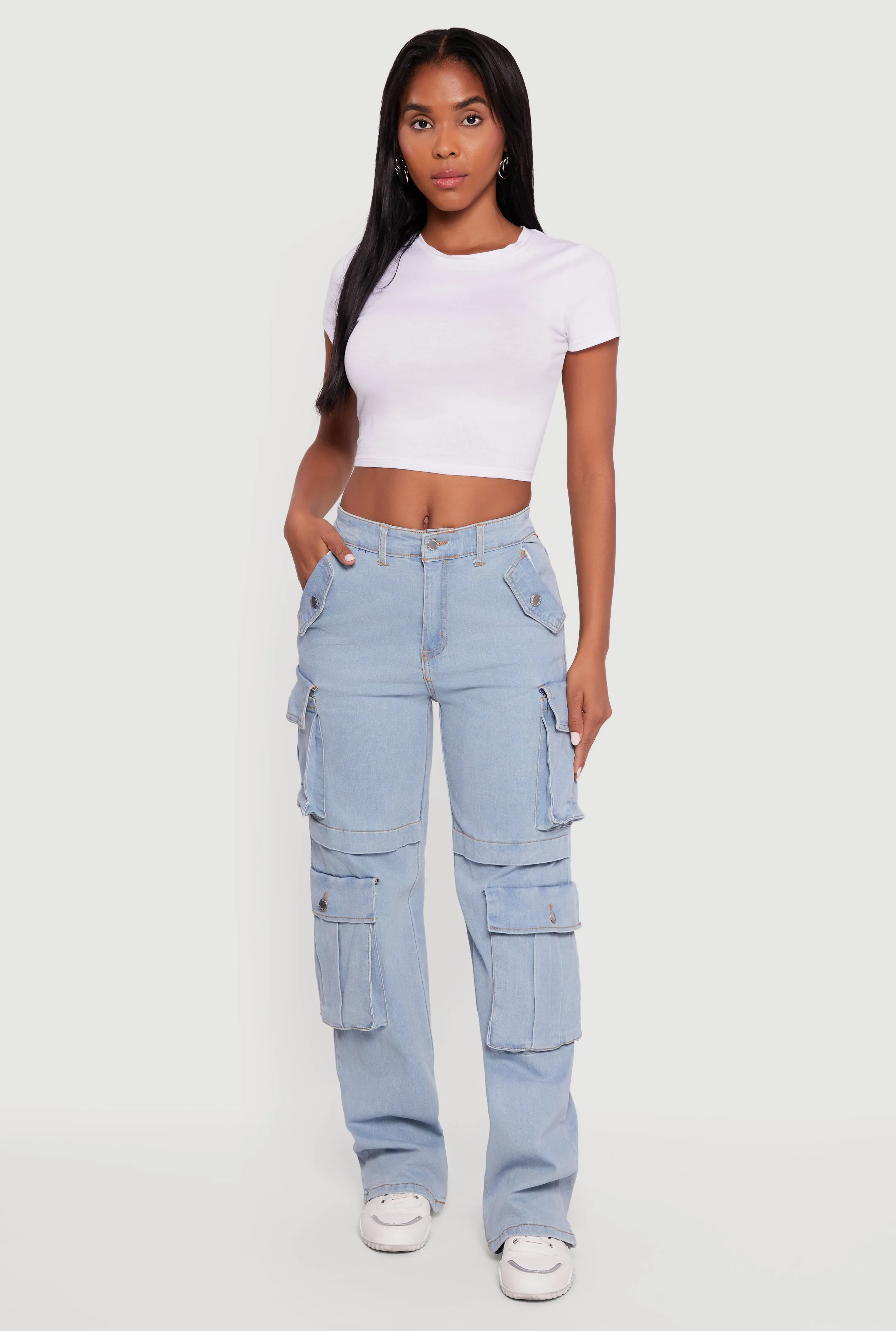 Straight Leg Utility Jeans sold by Rainbow