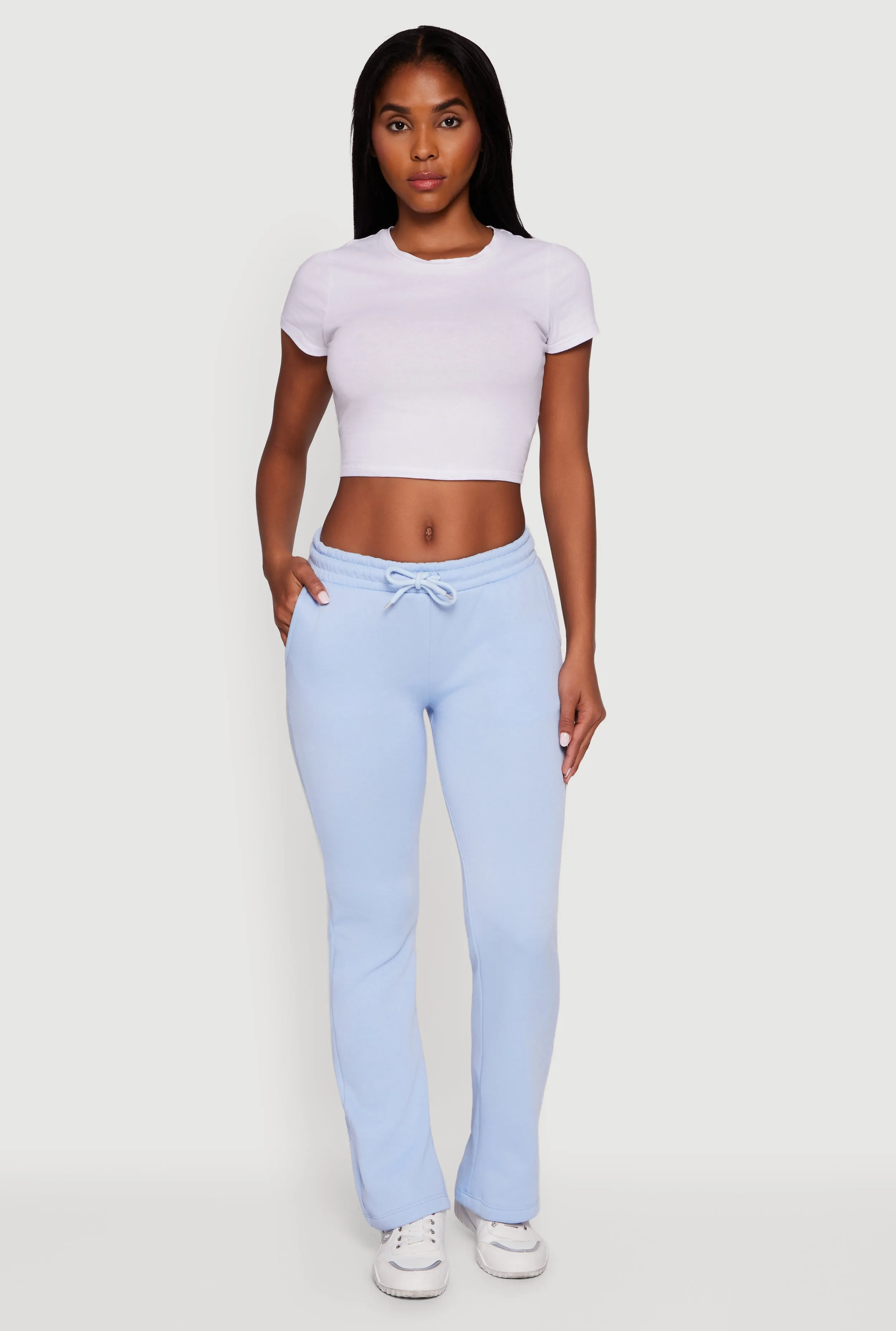 Drawstring Waist Slim Bootcut Sweatpants sold by Rainbow product image thumbnail 2