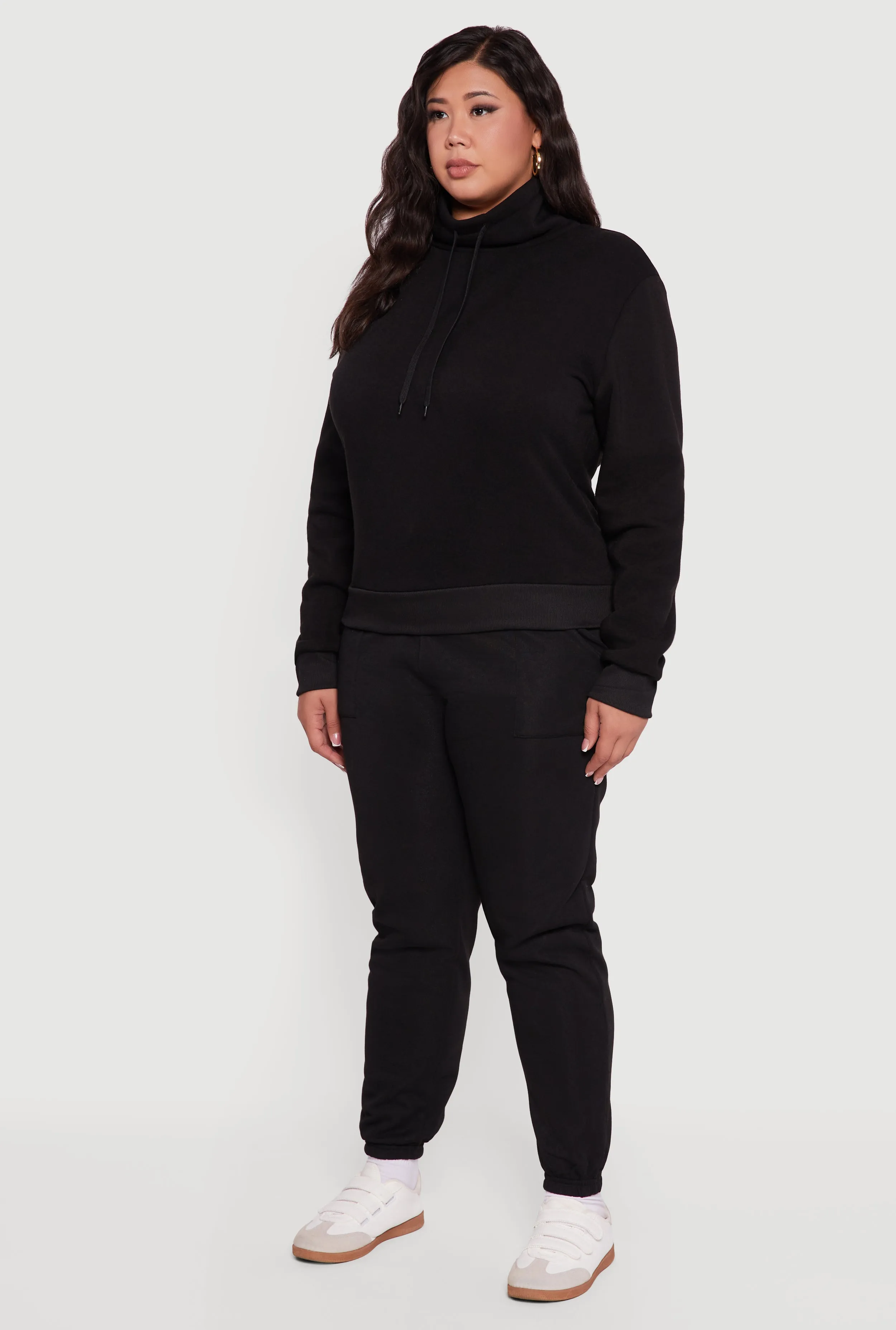 Plus Size Fleece Funnel Neck Pullover Sweatshirt sold by Rainbow product image thumbnail 5