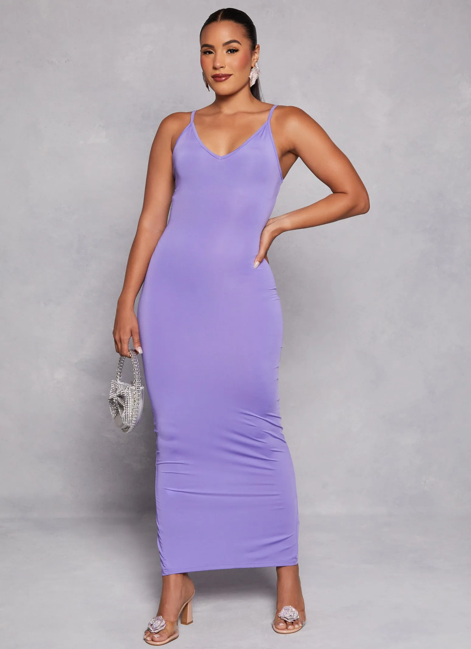 Daisy V Neck Bodycon Maxi Dress sold by Rainbow product image thumbnail 3