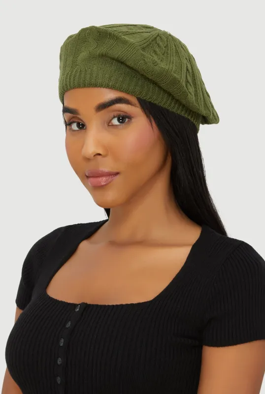 Cable Knit Beret sold by Rainbow