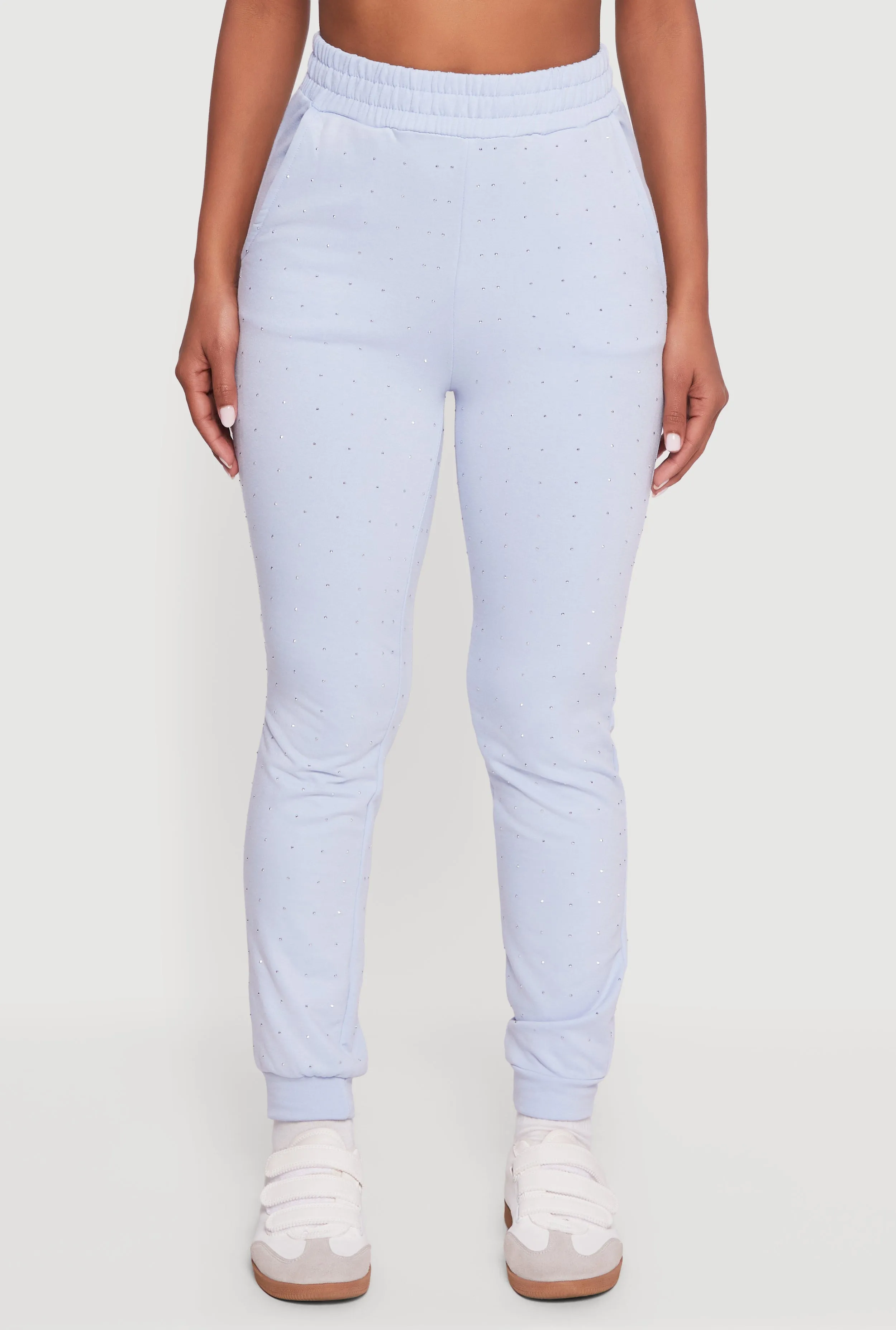 Rhinestone Studded Elastic Waist Joggers sold by Rainbow product image thumbnail 3