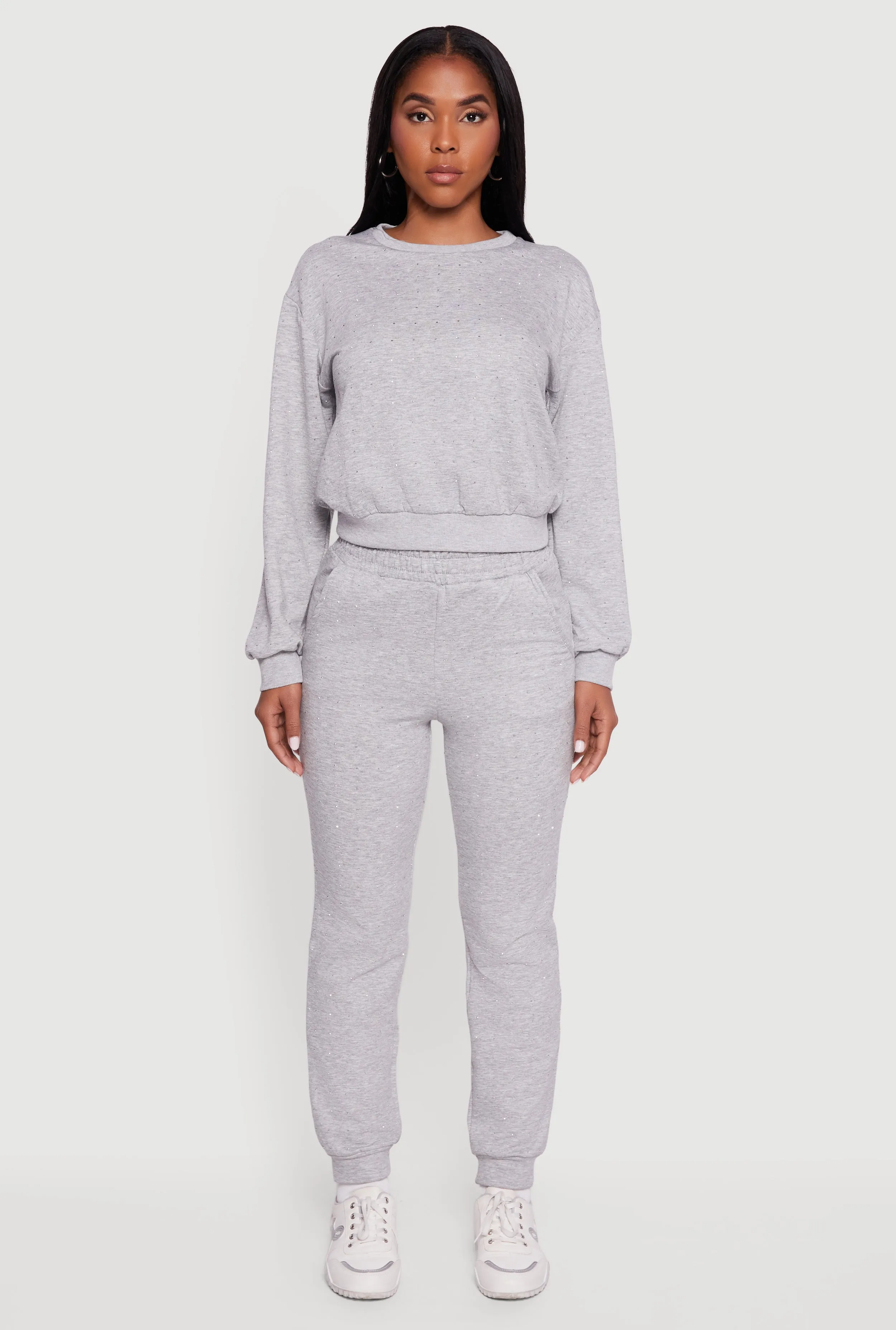 Rhinestone Studded Elastic Waist Joggers sold by Rainbow product image thumbnail 2