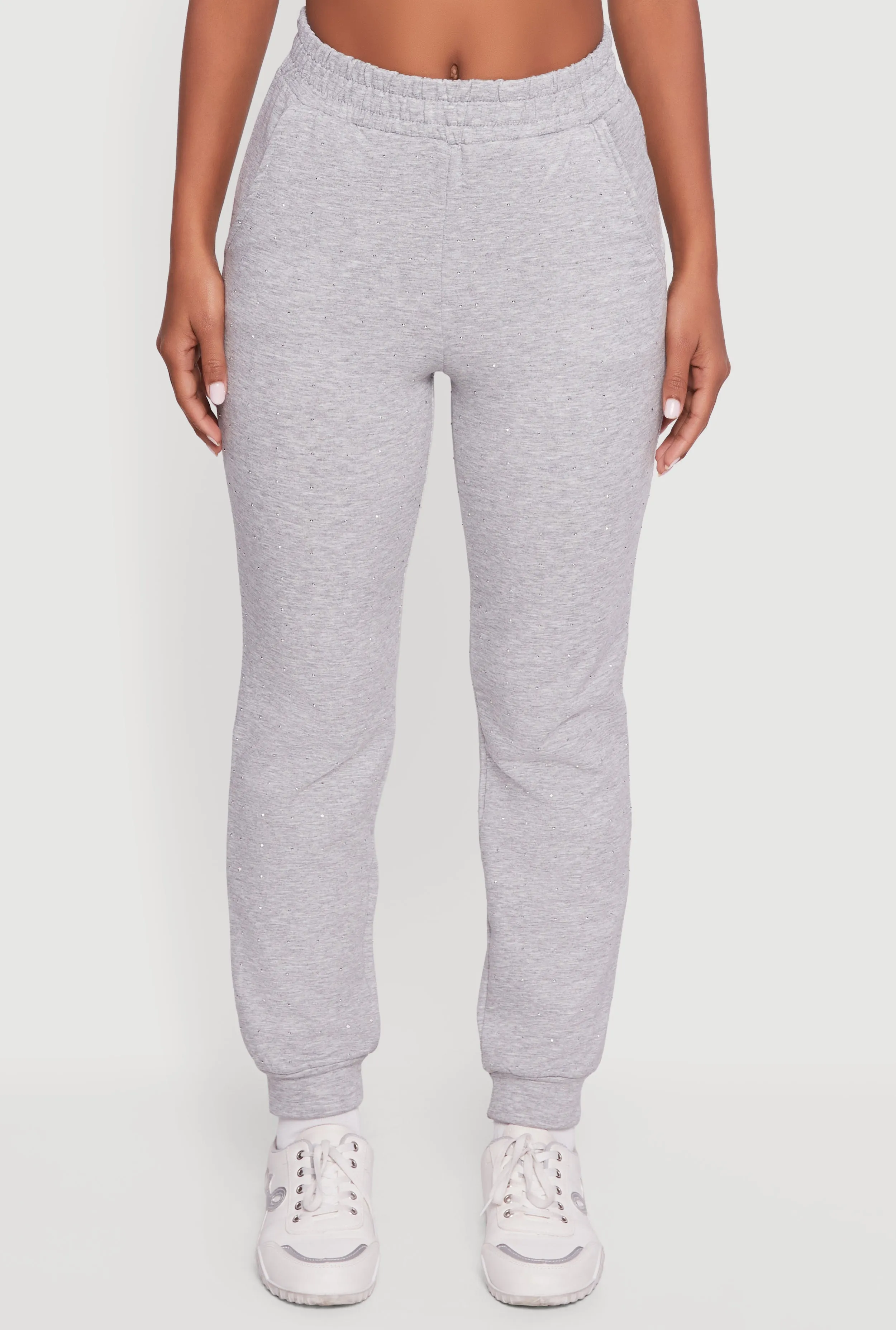 Rhinestone Studded Elastic Waist Joggers sold by Rainbow product image thumbnail 3