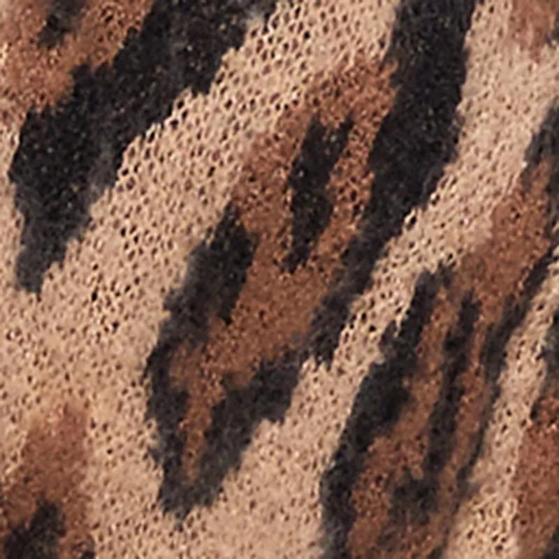 Leopard Print Open Front Poncho with Tie Waist Belt sold by Rainbow product image thumbnail 4