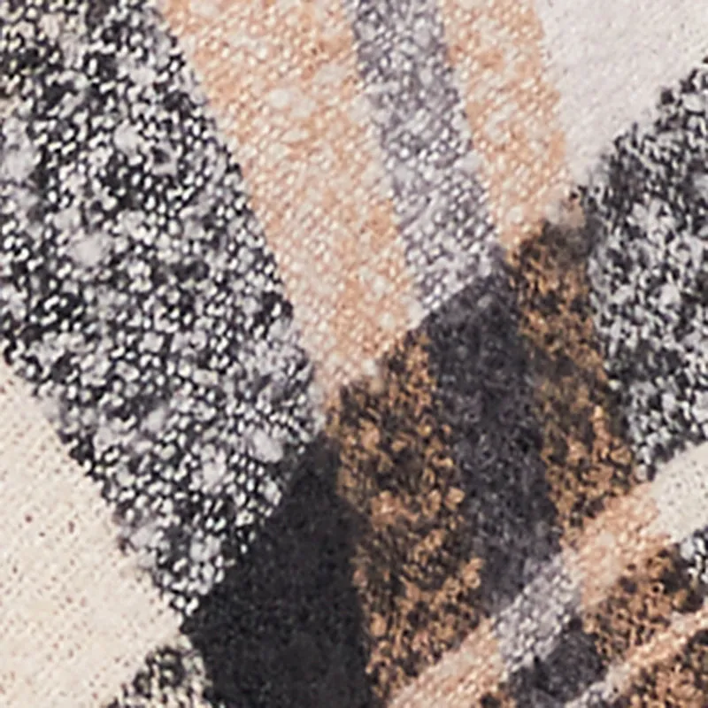 Front Toggle Loop Closure Plaid Boucle Poncho sold by Rainbow product image thumbnail 4