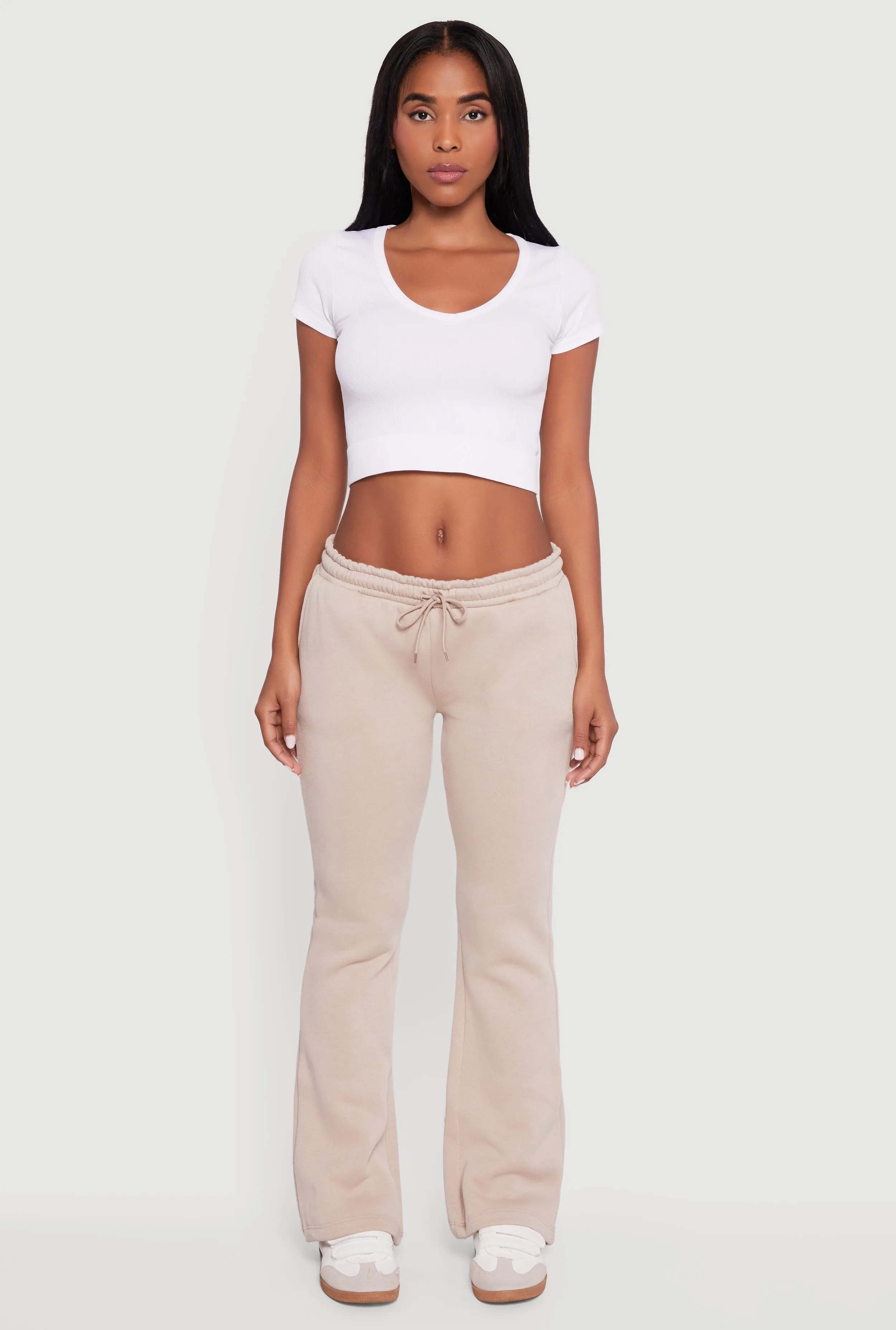 Drawstring Waist Slim Bootcut Sweatpants sold by Rainbow product image thumbnail 2