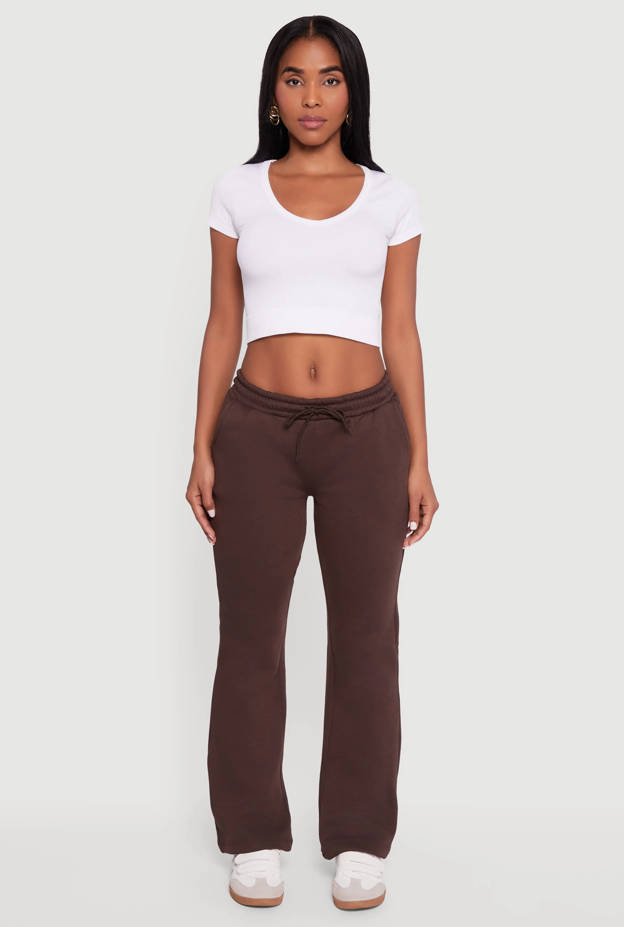 Drawstring Waist Slim Bootcut Sweatpants sold by Rainbow product image thumbnail 2