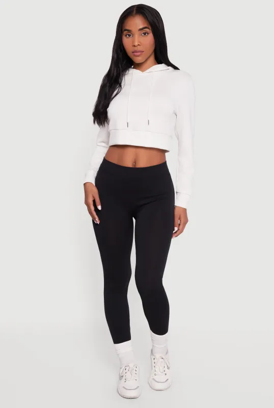 Cropped Long Sleeve Pullover Hoodie sold by Rainbow