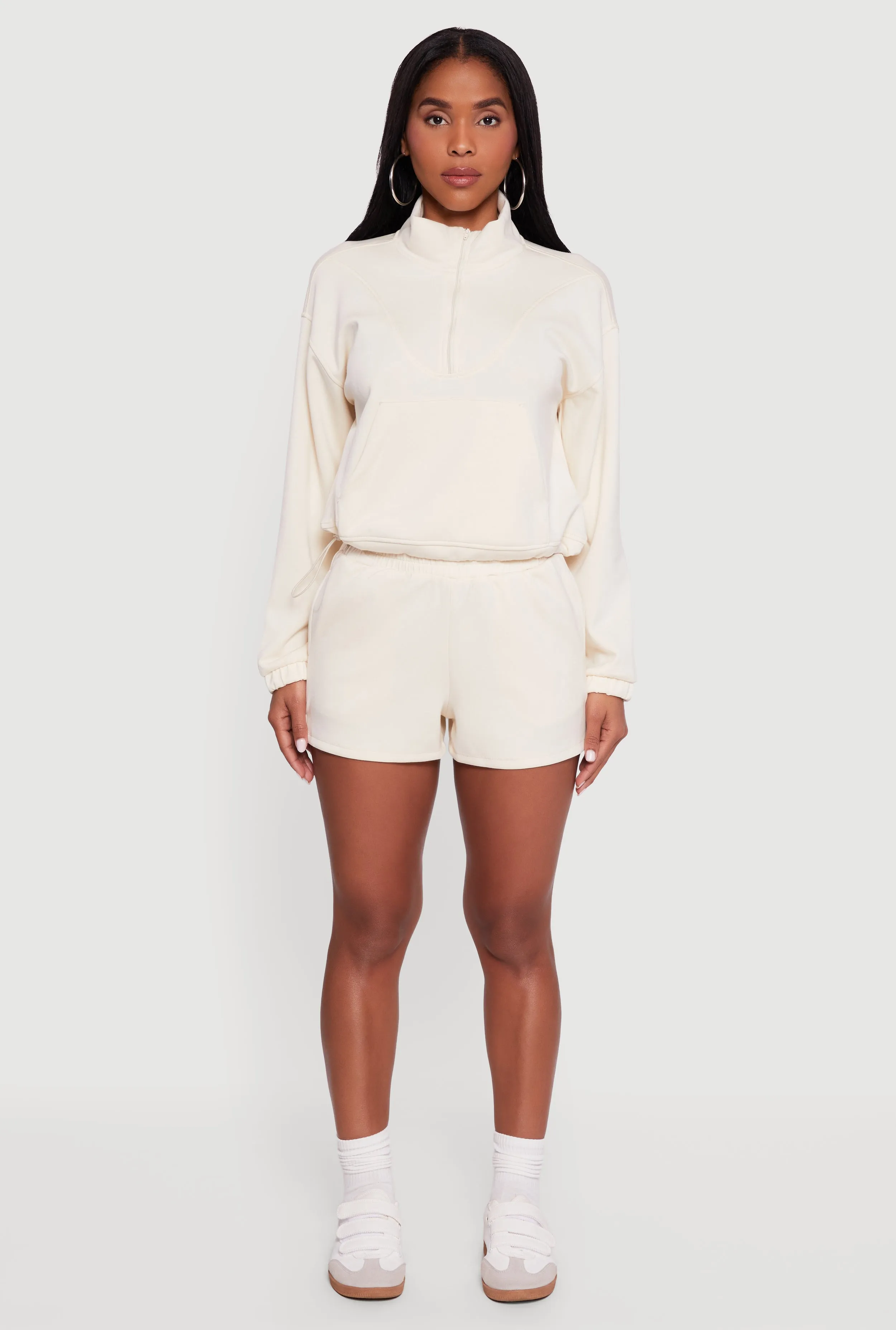 Mock Neck Quarter Zip Pullover Sweatshirt sold by Rainbow product image thumbnail 3