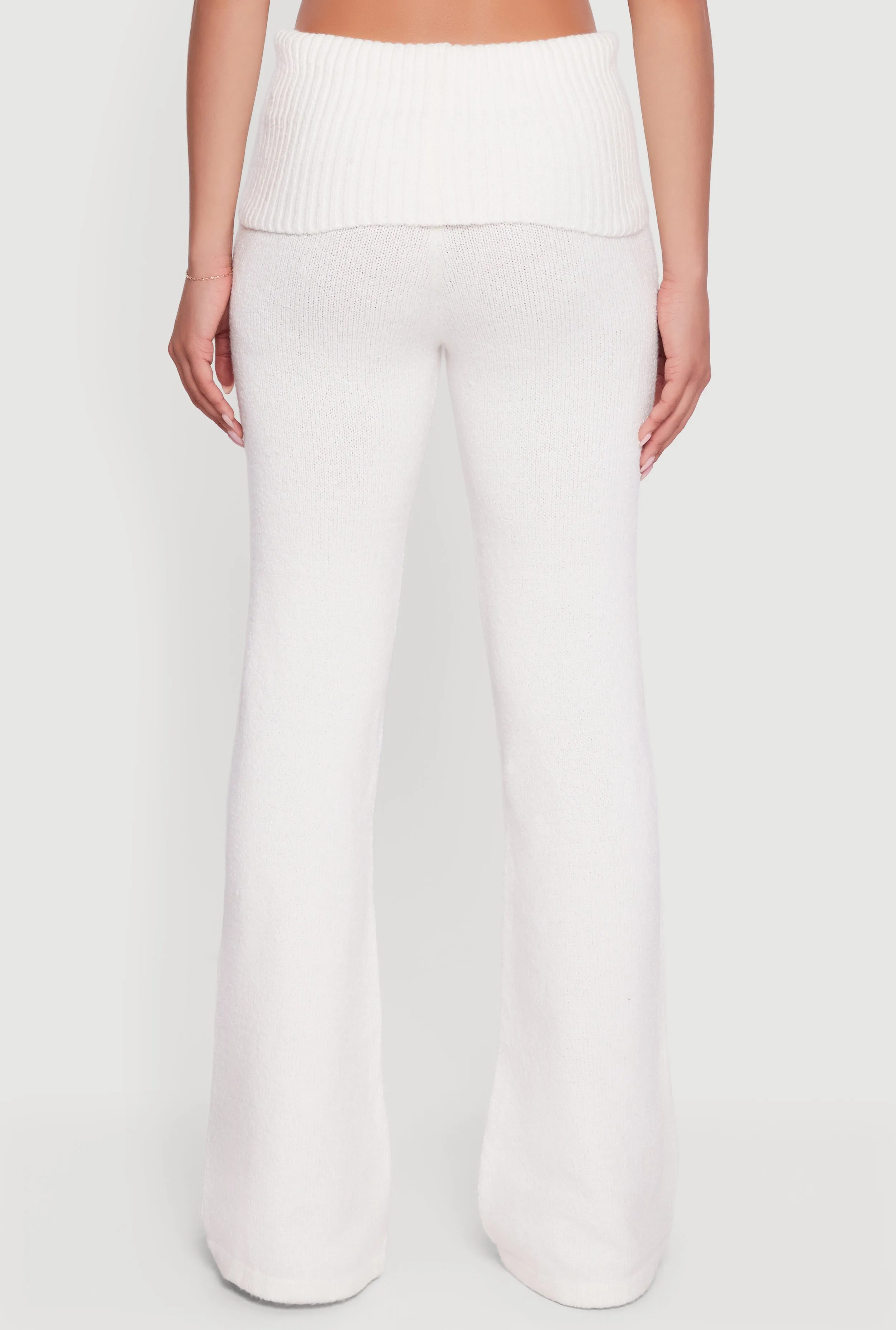 Almost Famous Brushed Knit Fold Over Flare Pants sold by Rainbow product image thumbnail 5