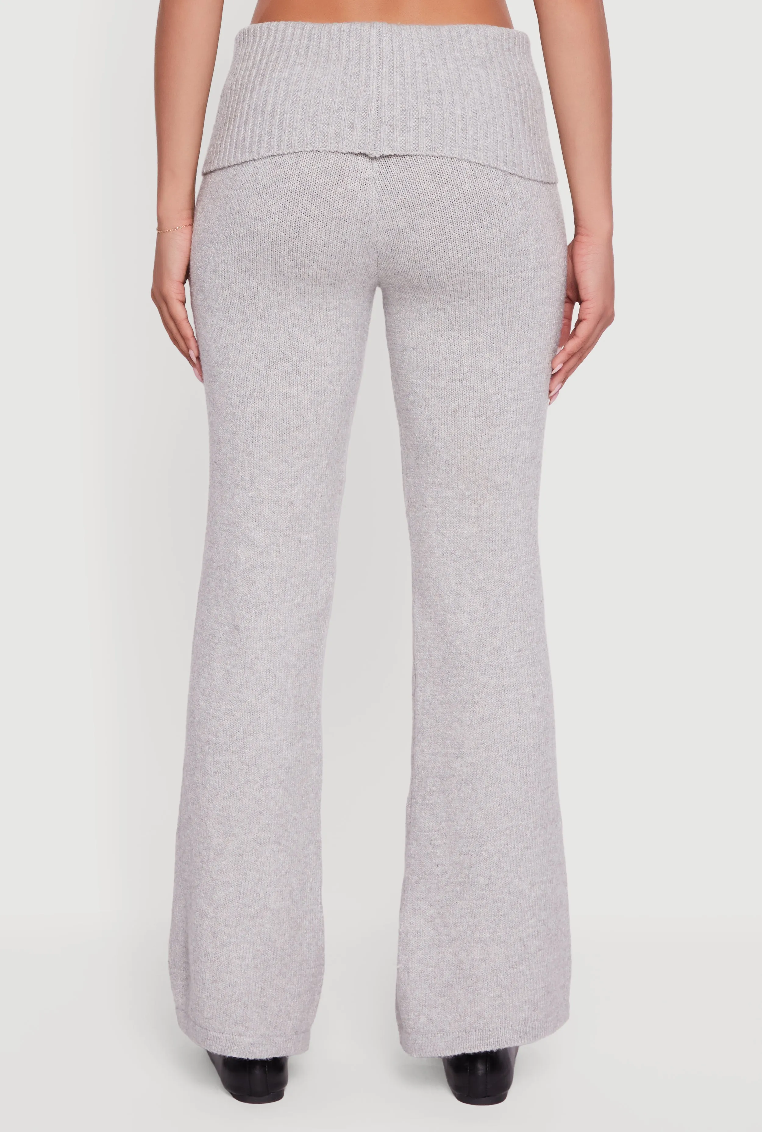 Almost Famous Brushed Knit Fold Over Flare Pants sold by Rainbow product image thumbnail 5