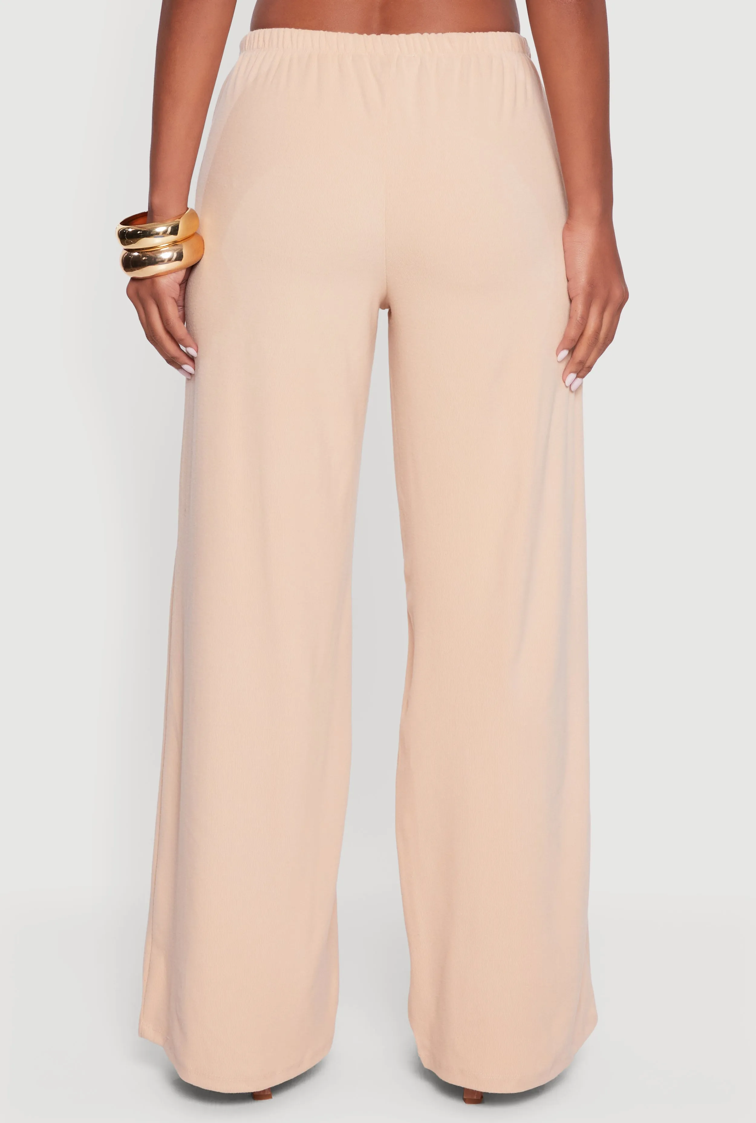 Haute Monde Brushed Knit Drawstring Waist Wide Leg Pants sold by Rainbow product image thumbnail 5