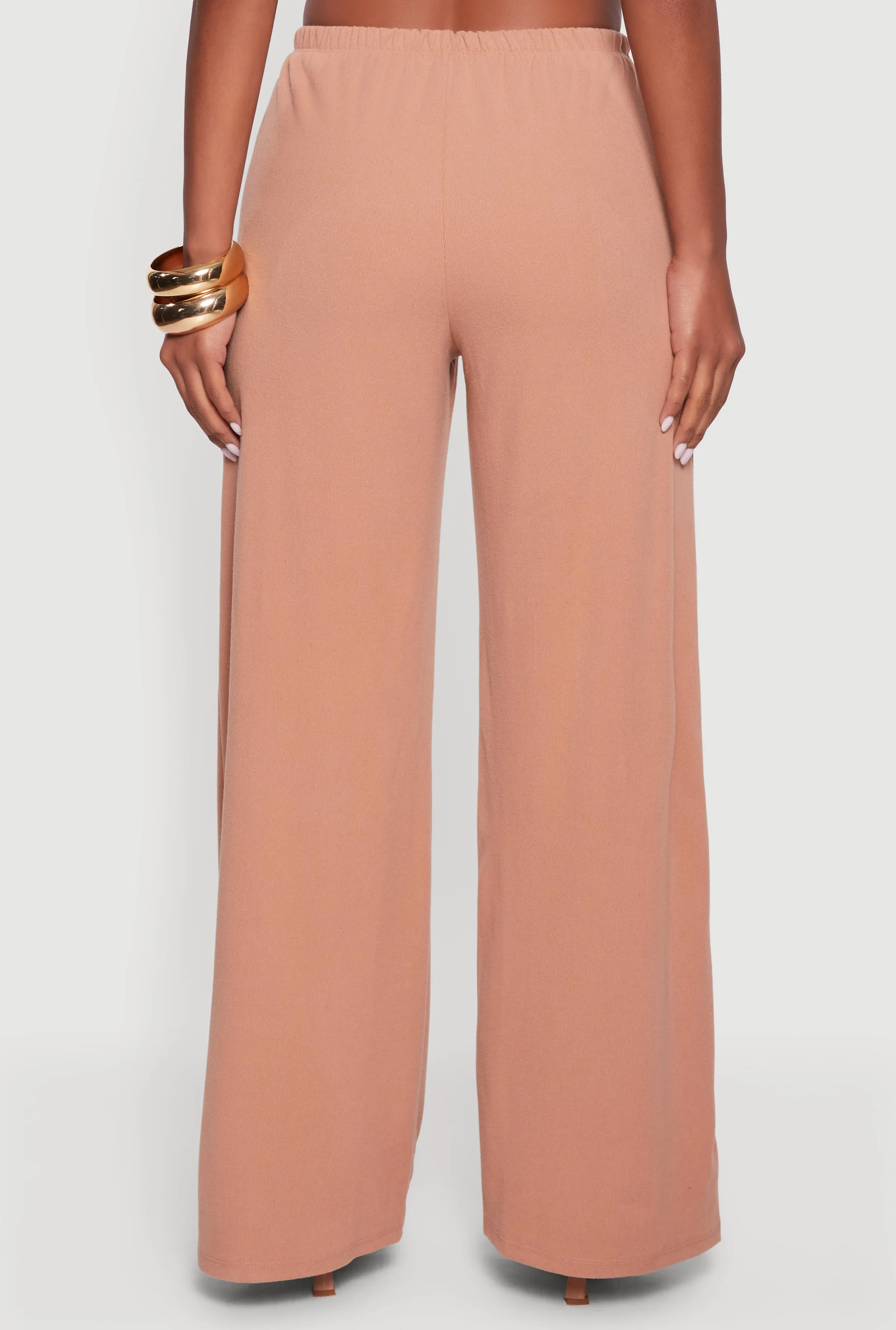 Haute Monde Brushed Knit Drawstring Waist Wide Leg Pants sold by Rainbow product image thumbnail 5