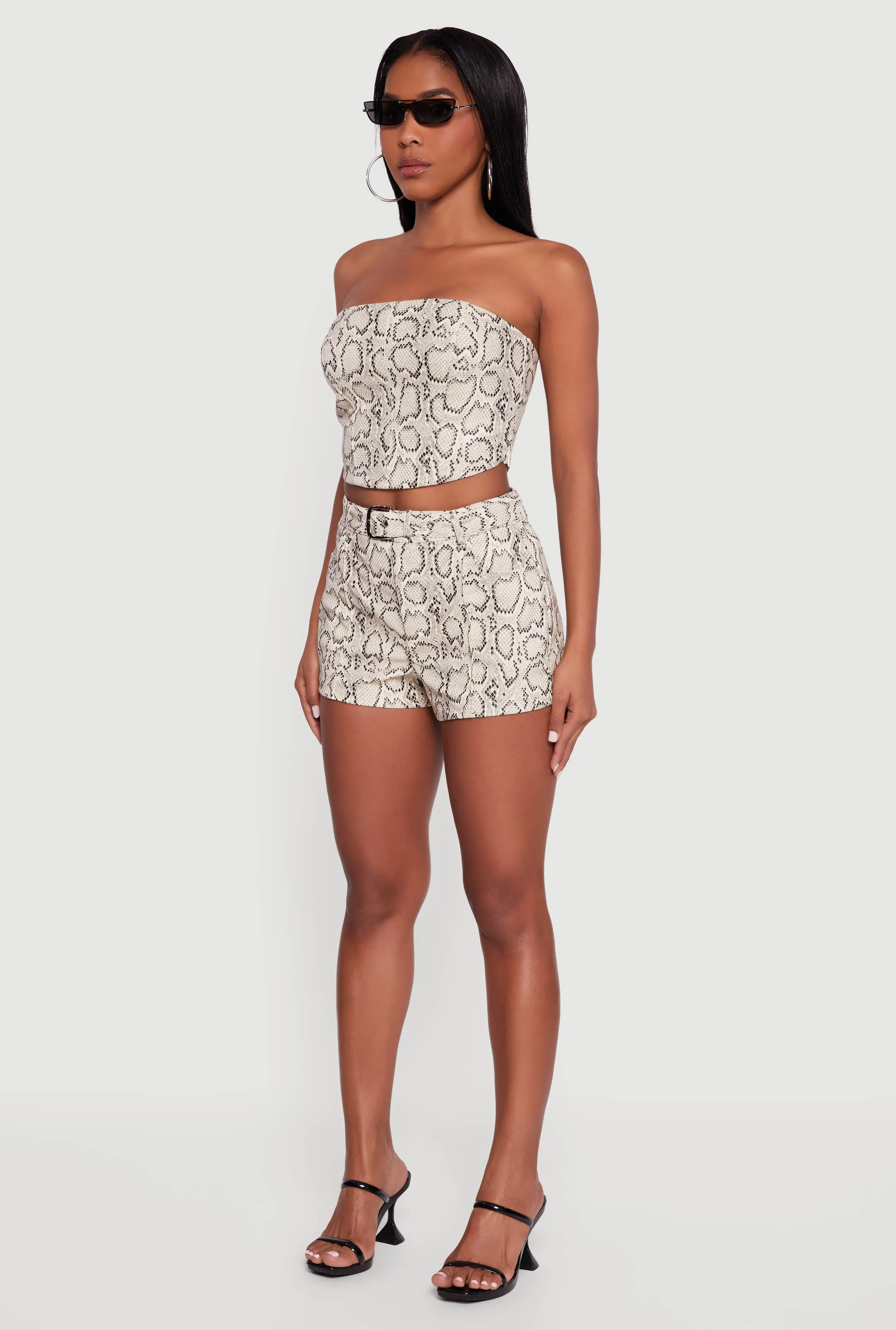 Animal Print Smocked Back Corset Top sold by Rainbow product image thumbnail 5