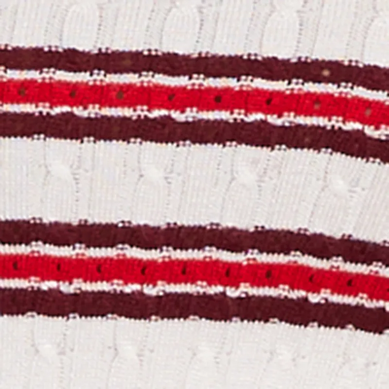 Striped Cable Knit Polo Sweater sold by Rainbow product image thumbnail 4