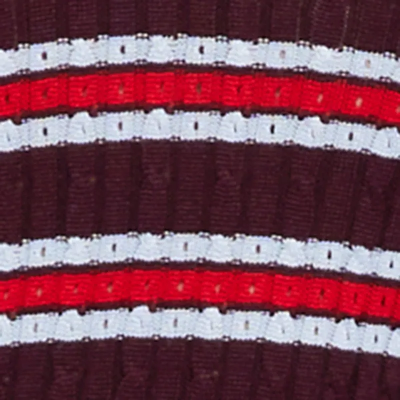 Striped Cable Knit Polo Sweater sold by Rainbow product image thumbnail 4