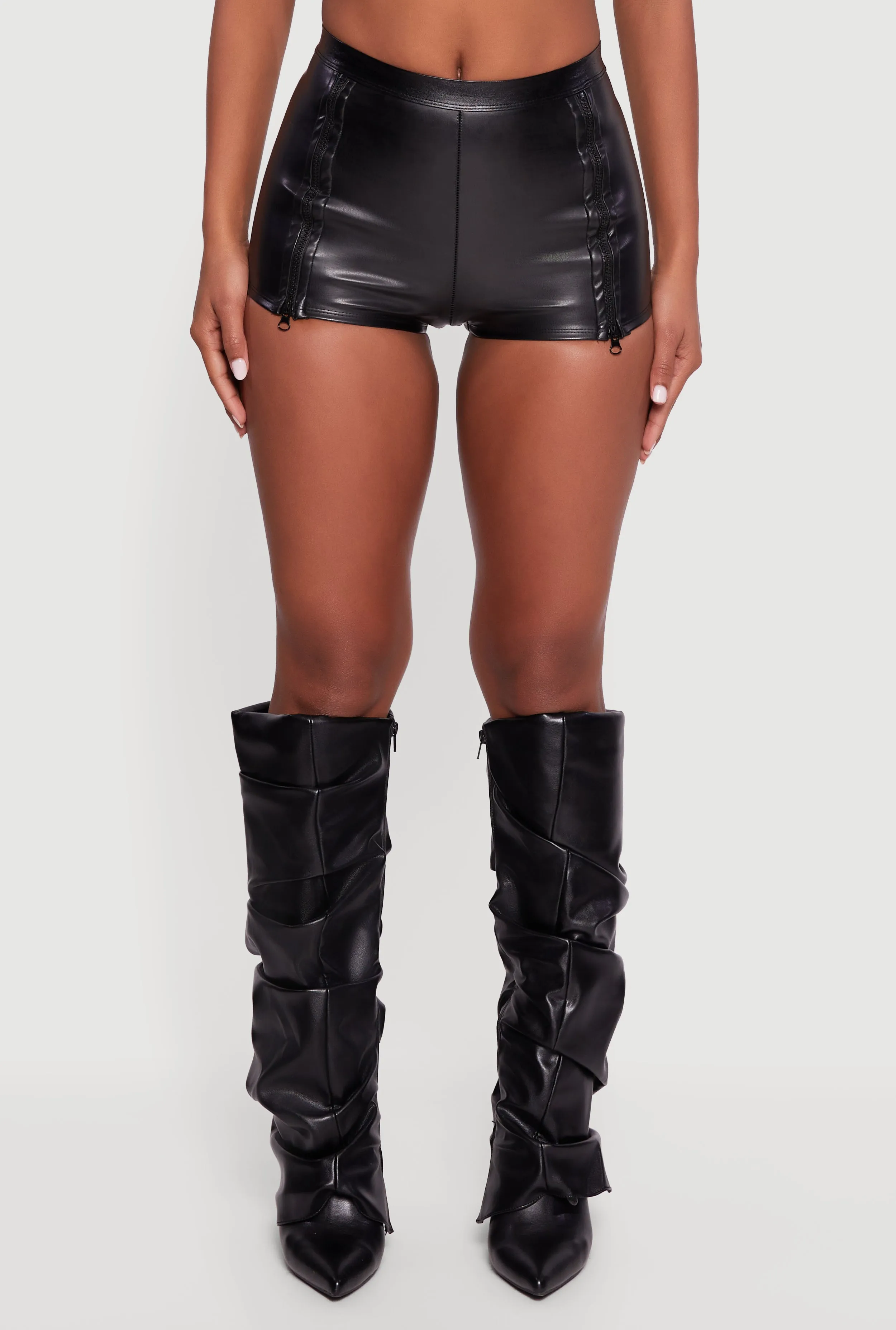 Faux Leather Detailed Micro Shorts sold by Rainbow product image thumbnail 5