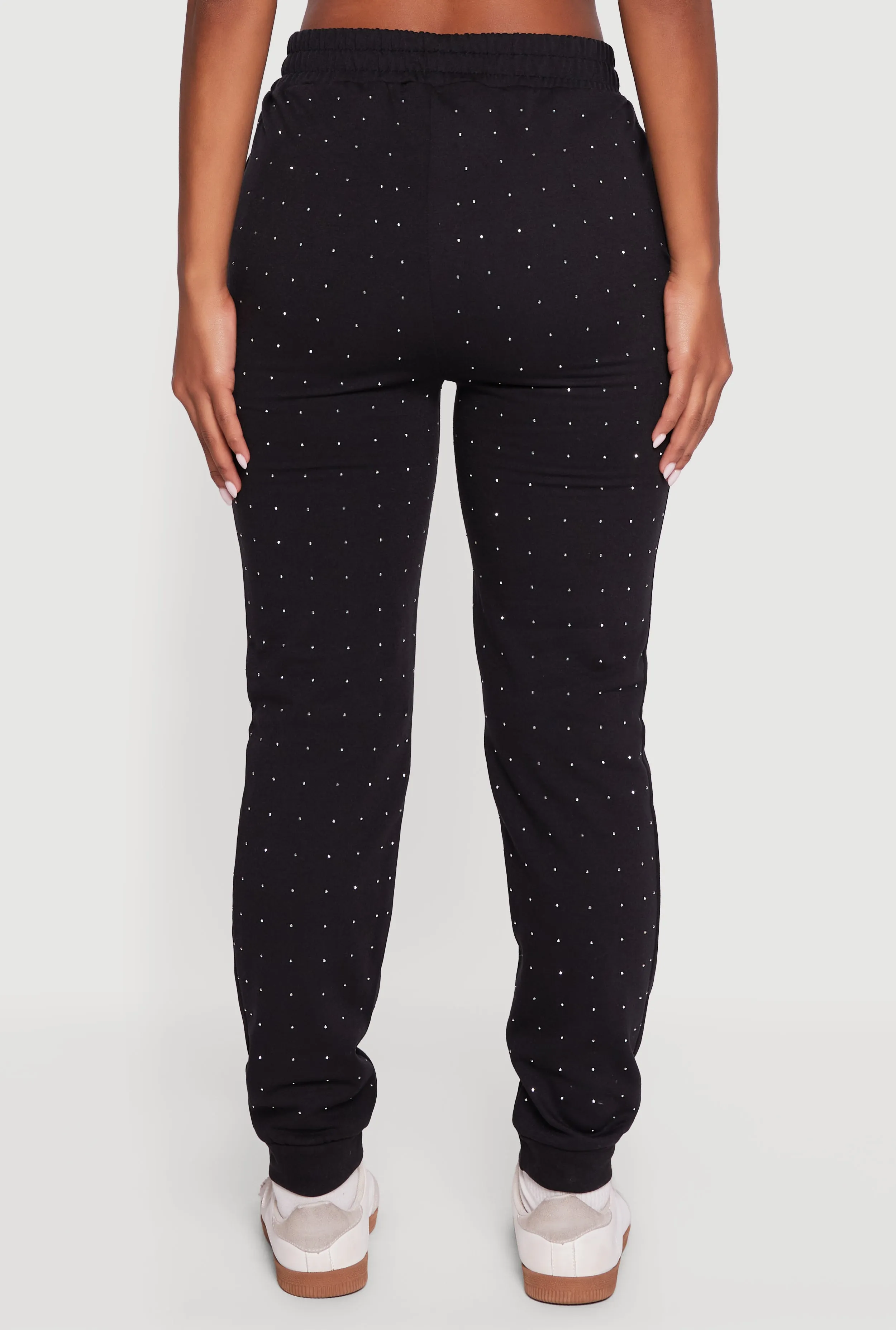 Rhinestone Studded Elastic Waist Joggers sold by Rainbow product image thumbnail 5
