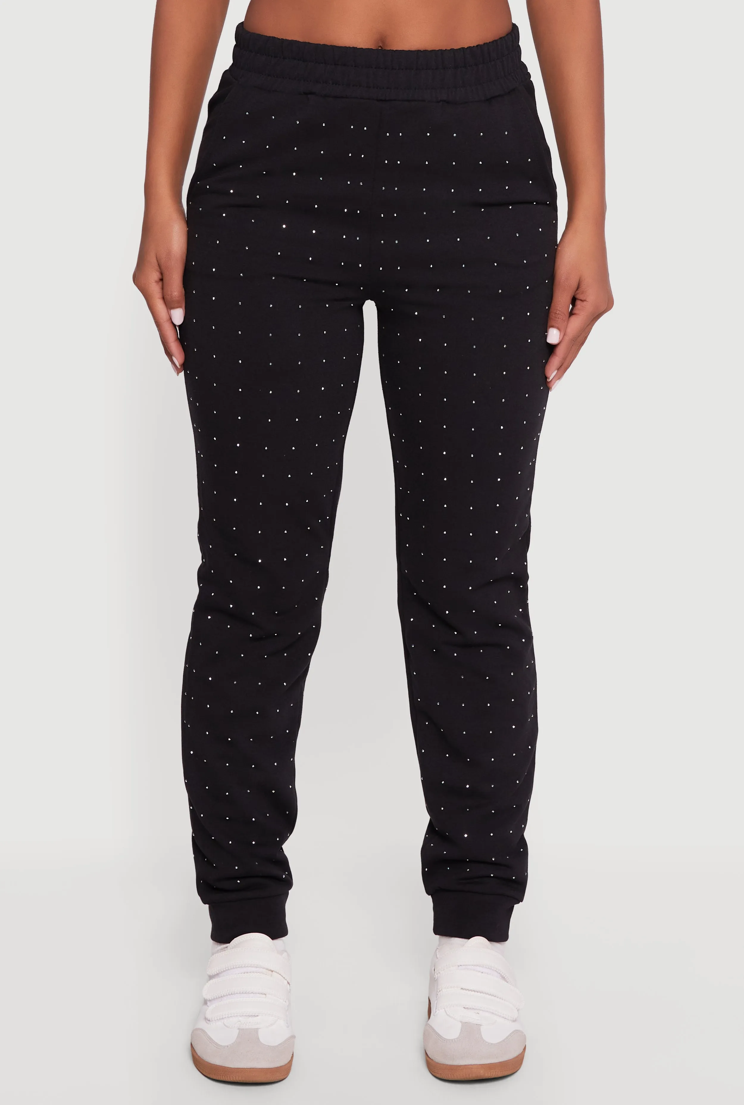 Rhinestone Studded Elastic Waist Joggers sold by Rainbow product image thumbnail 3